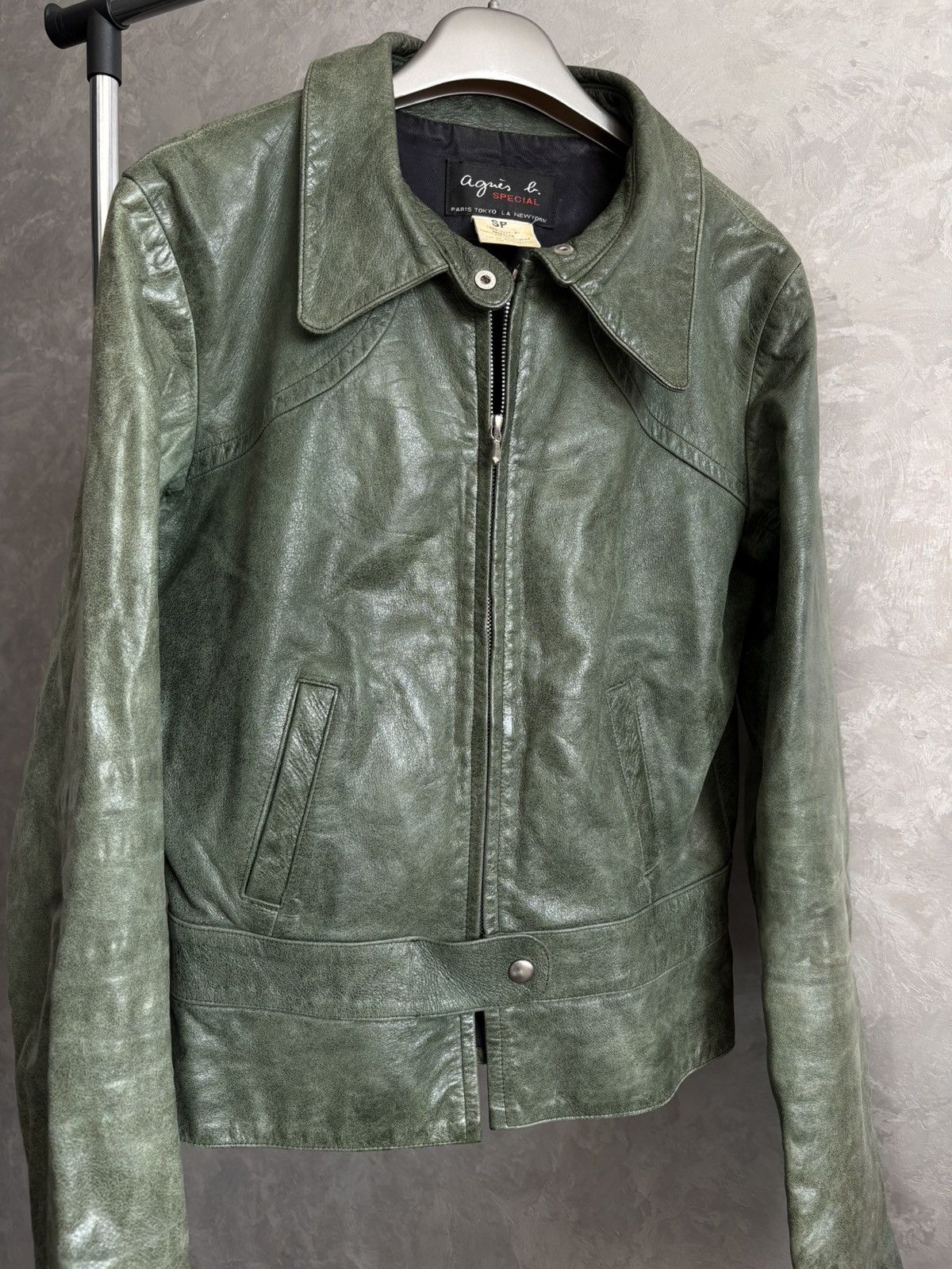 agnes b. Agnes B. Special Cattle Skin Leather Biker Jacket size S Size S / US 4 / IT 40 - 2 Thumbnail
