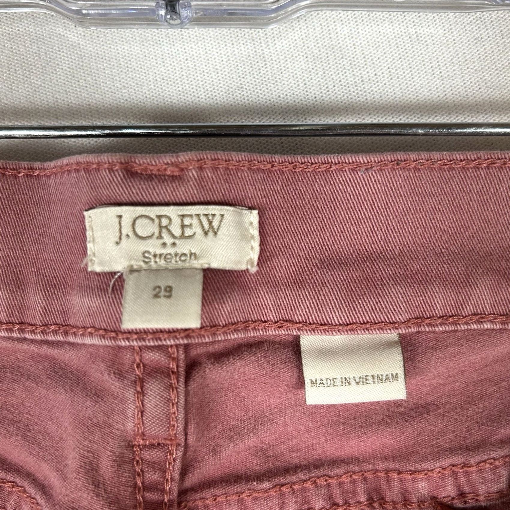 J.Crew J. Crew Jeans Skinny Women's 29 Red Denim Stretch Mid Rise 5-Pocket City 90s Size 29" - 6 Thumbnail