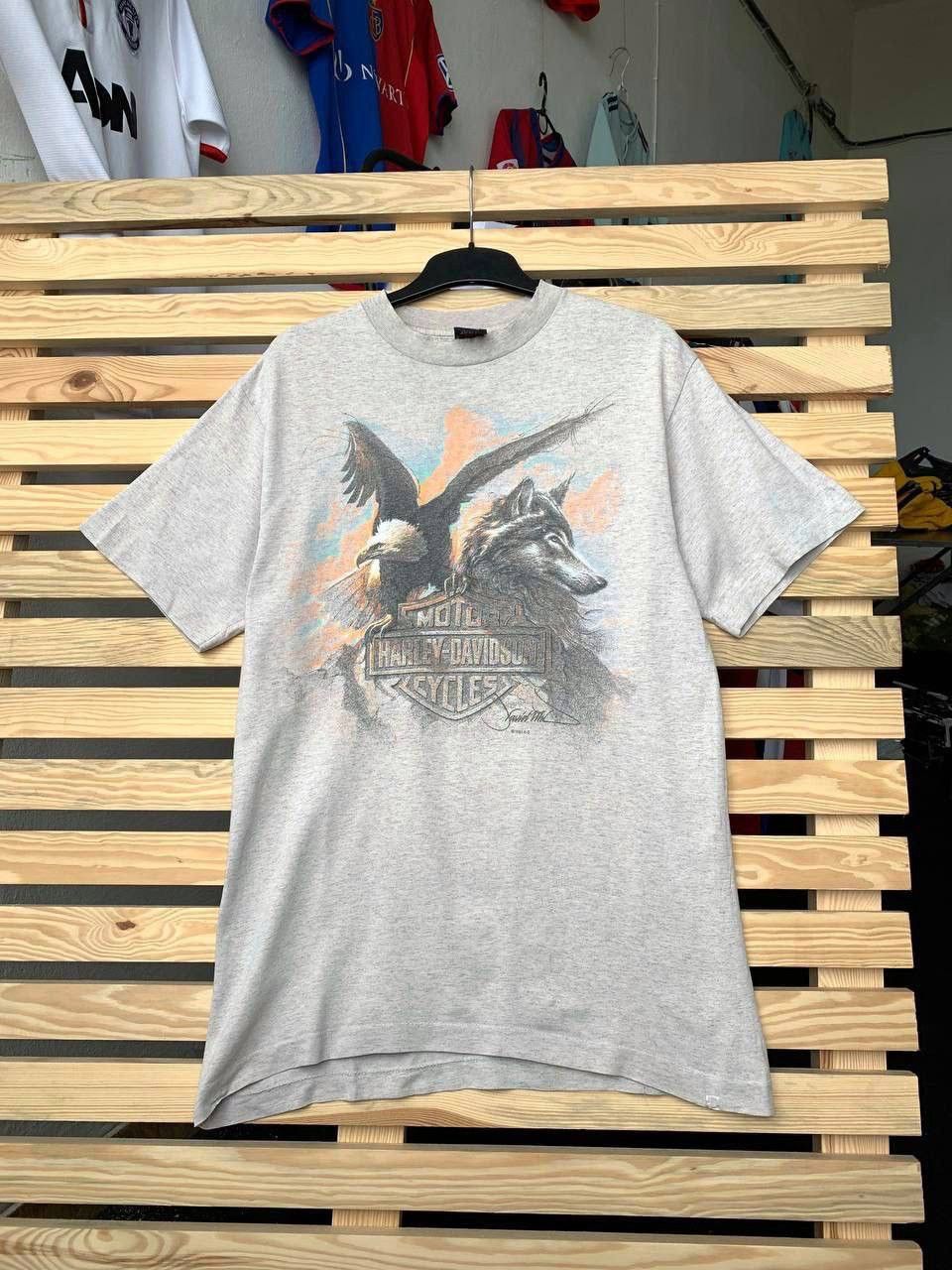 Harley Davidson × Vintage Vintage 1995 3D Emblem Harley Davidson Wolf & Eagle T Shirt Size US L / EU 52-54 / 3 - 1 Thumbnail