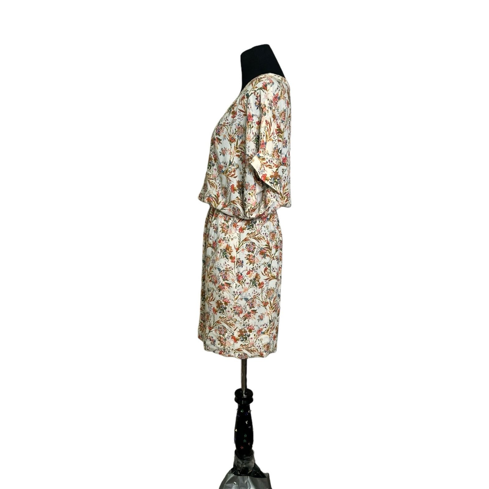 Zara Zara orange green floral summer mini dress size Small Size S / US 4 / IT 40 - 14 Thumbnail