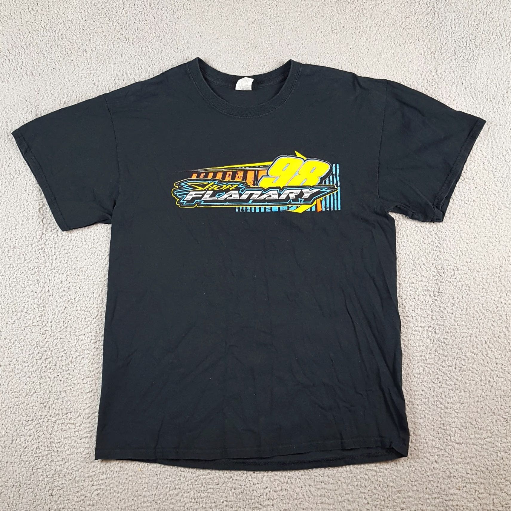 Gildan Shon Flanary NASCAR Racing Black Car Tee Men's Size M Race Retro T Shirt #98 Size US M / EU 48-50 / 2 - 2 Thumbnail