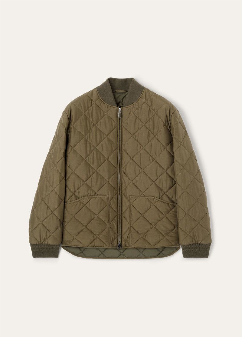 o1w1db10226 FAP0946 Benson Bomber Jacket in Green
