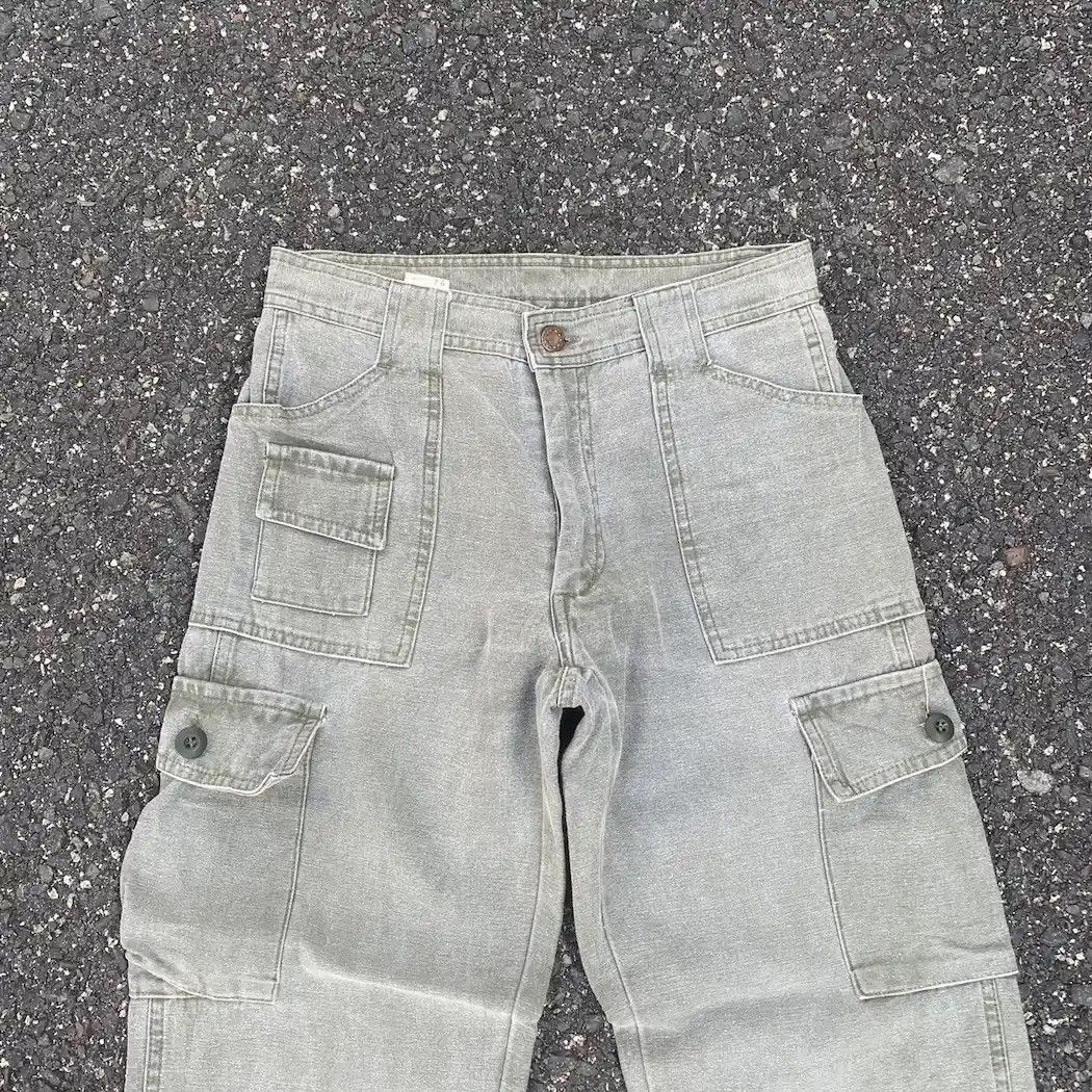 Japanese Brand VINTAGE CAPITAN TROUSERS DUCK CANVAS UTILITY FADED CARGO W27 Size US 27 - 2 Thumbnail