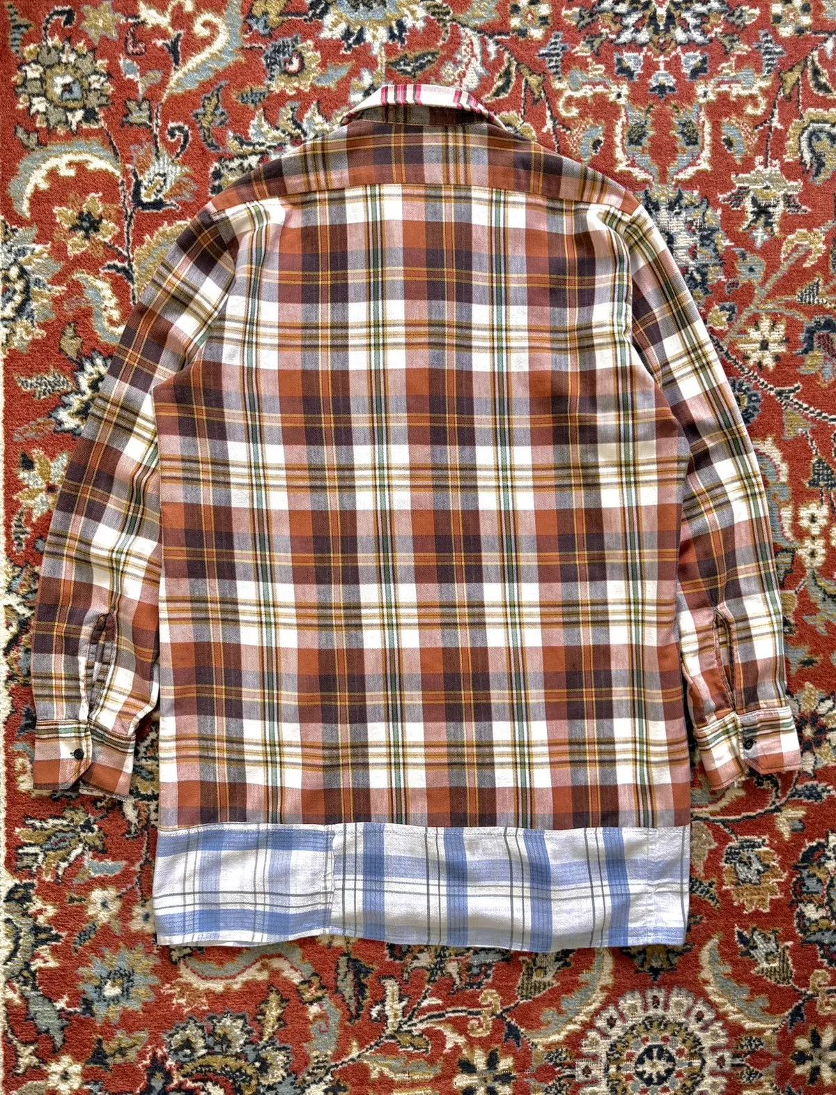 Vintage 80s Vintage Flannel Distressed Reconstructed Check Shirt Size US L / EU 52-54 / 3 - 14 Thumbnail