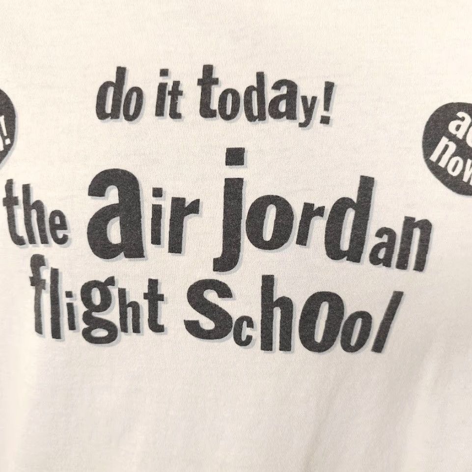Nike VINTAGE Air Jordan Flight School T Shirt Mens Size Medium White Nike USA 80s 90s Spike Lee Gray Tag Made In USA Mens Nike Air Streetwear T Shirt Size US M / EU 48-50 / 2 - 3 Thumbnail
