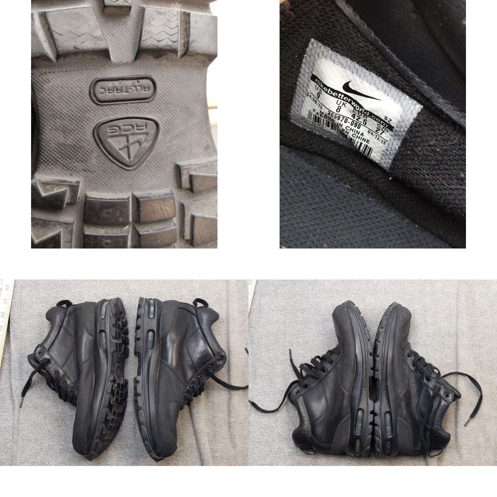 Nike Nike ACG Combat Hiking Boots Mens 9 Black Leather Zoom All-Trac Boots 42.5 365970-090 Size US 9 / EU 42 - 8 Thumbnail
