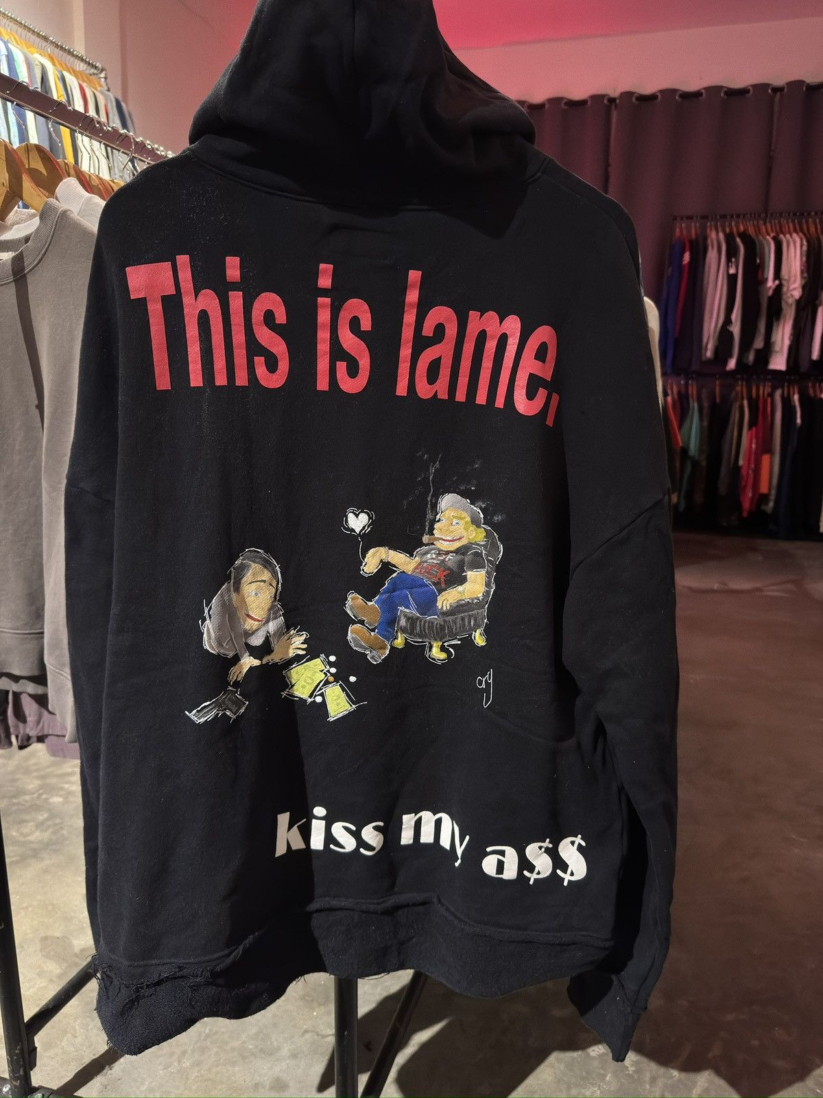 Japanese Brand Japan Punk FUCK distressed 50/50 hoodie Size US L / EU 52-54 / 3 - 5 Thumbnail
