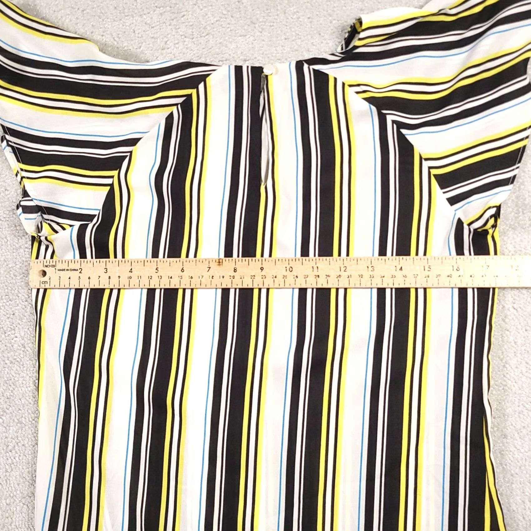 Worthington Worthington Women's PS Petite Blouse Short Sleeved Vertical Stripe Multicolor Shirt Size S / US 4 / IT 40 - 5 Thumbnail