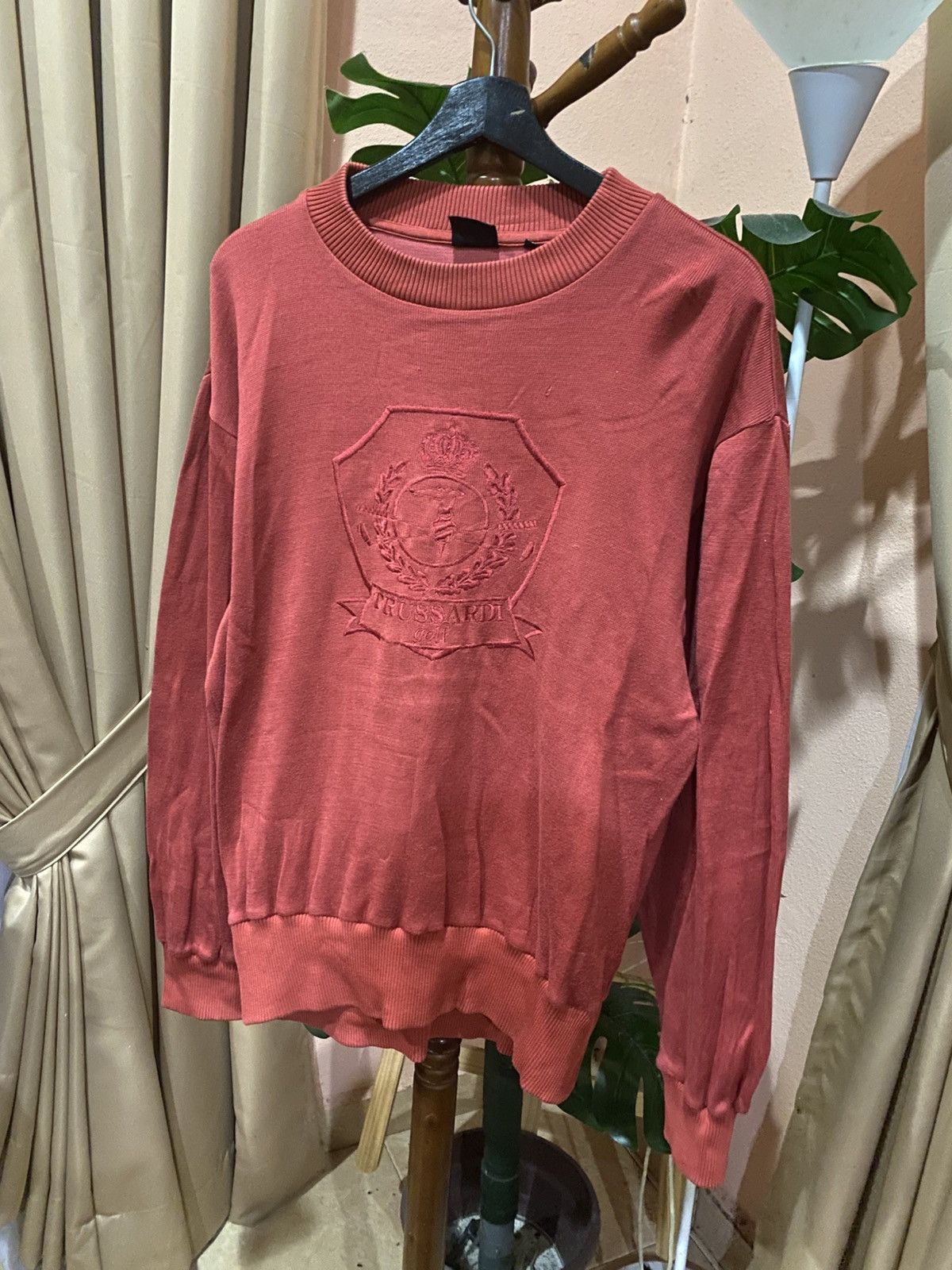 Trussardi Vintage Trussardi Sport Embroidered Sweatshirt 90s Red Japan Size US M / EU 48-50 / 2 - 2 Thumbnail