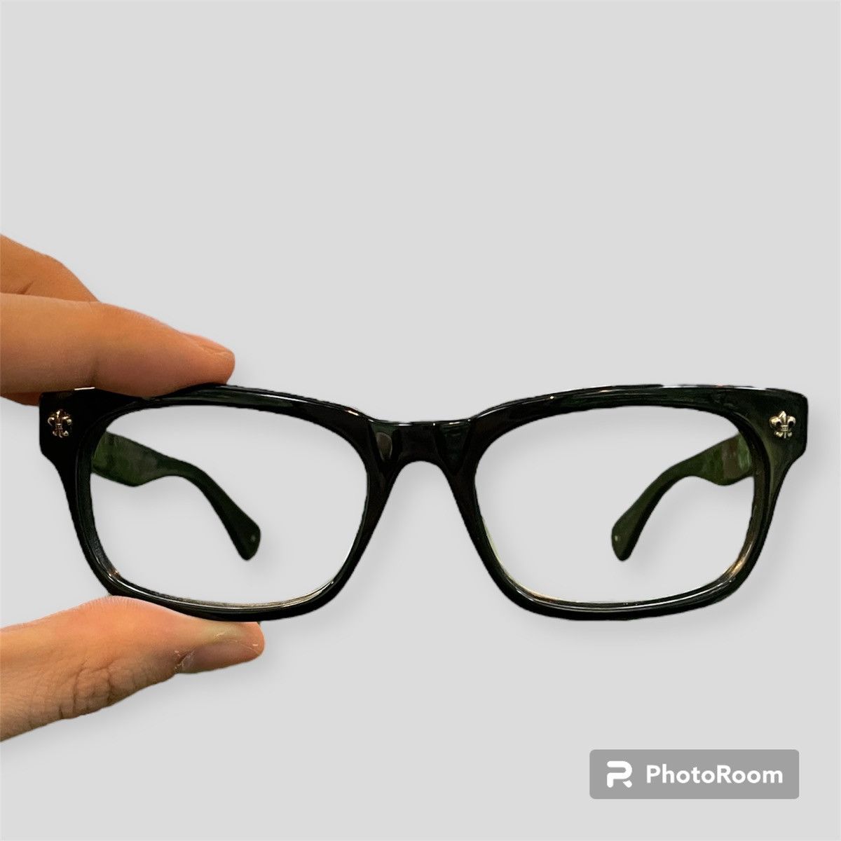 image of Chrome Hearts Gittin Any ? Optical Glasses in Black, Men's