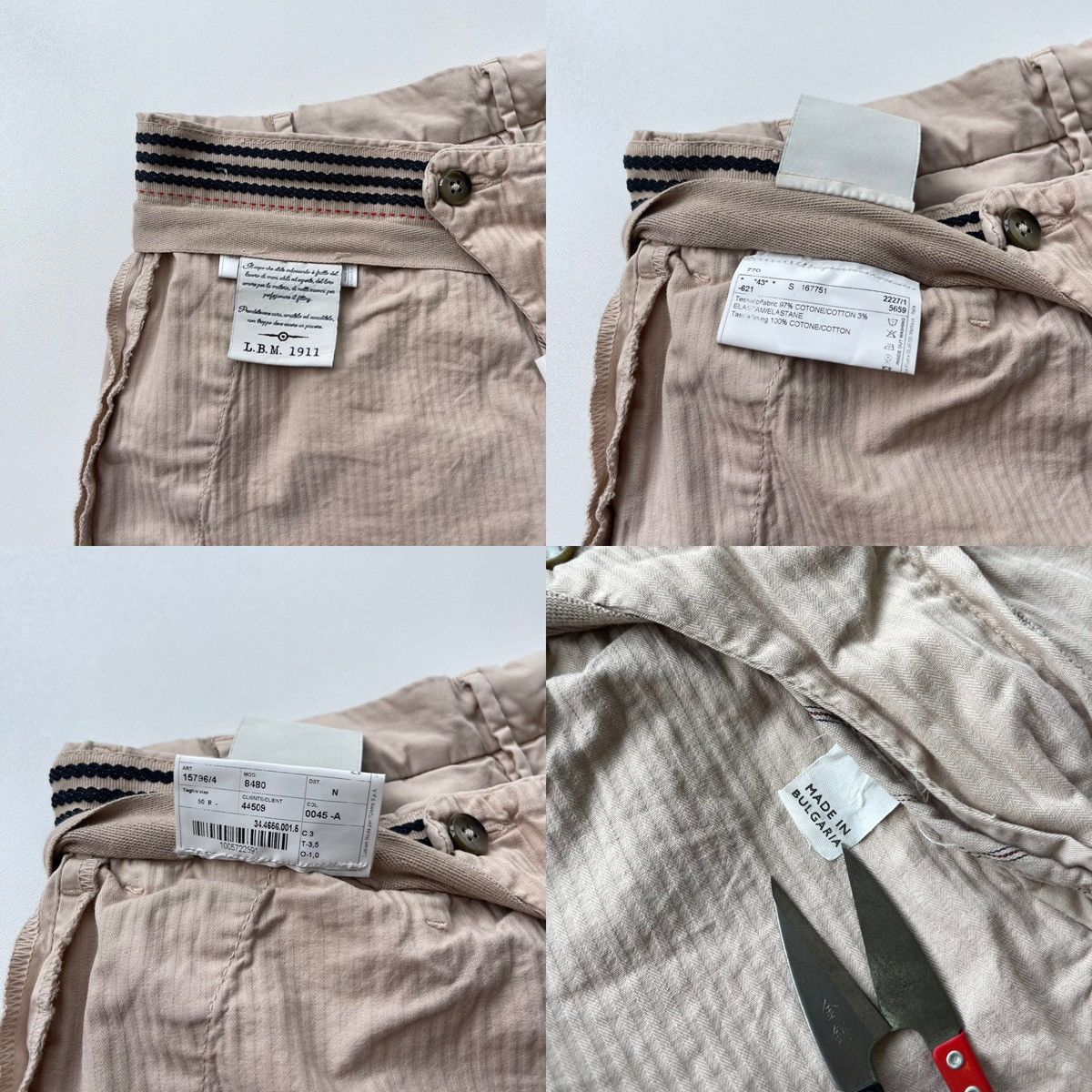 Designer × L.B.M. 1911 L.B.M 1911 Limited Edition Stretch Chinos Pants Beige Size US 33 - 8 Thumbnail