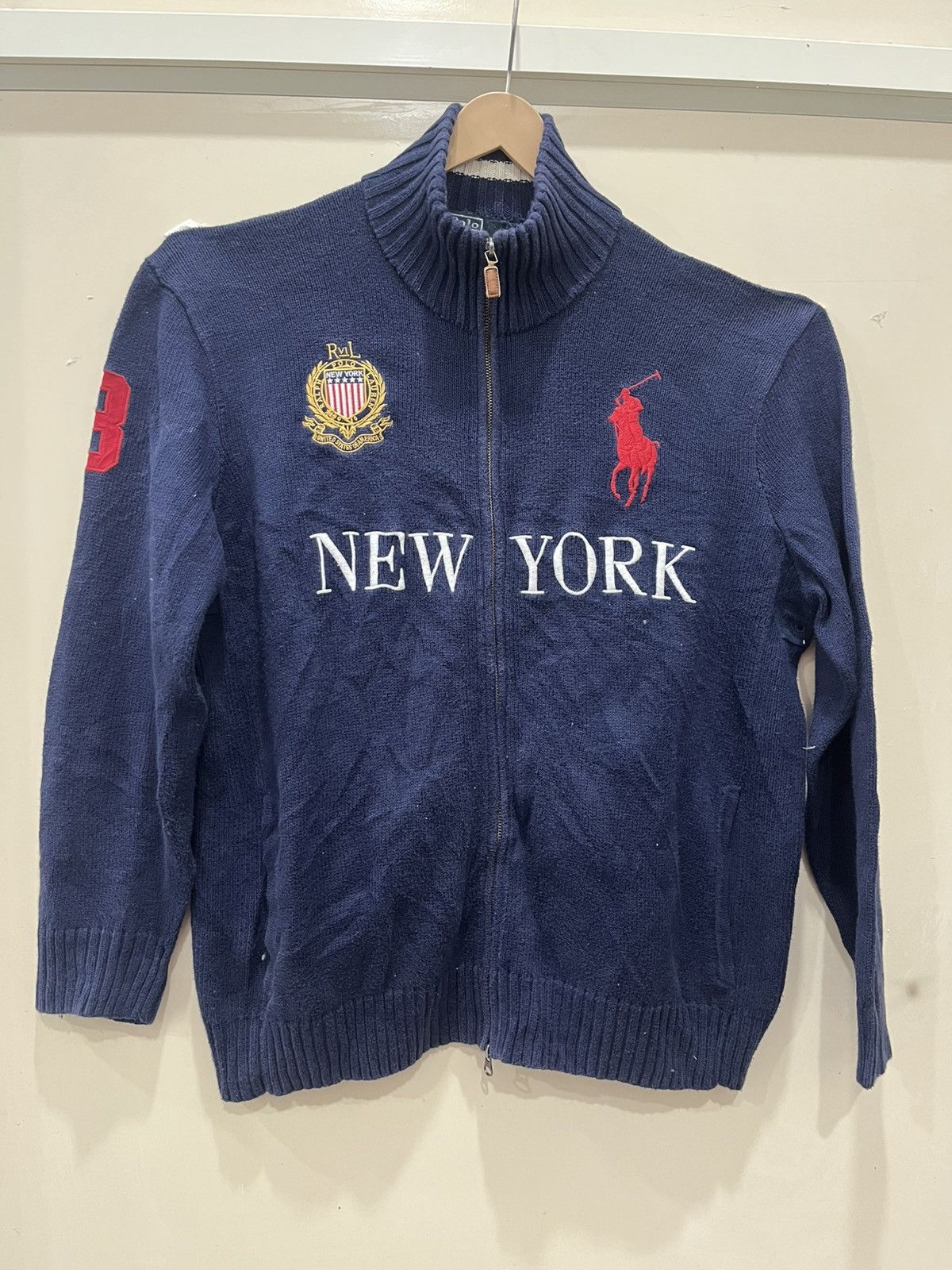 Ralph Lauren VINTAGE RALPH LAUREN FULL ZIPPER WITH BIG PONY Size US XXL / EU 58 / 5 - 2 Thumbnail