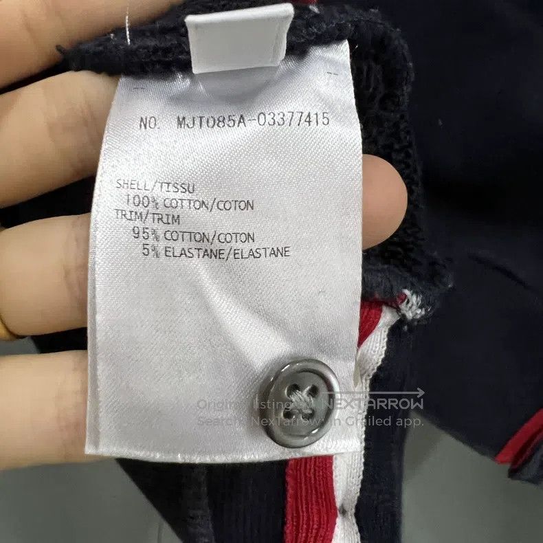 Thom Browne Thom Browne Navy Back Striped Hoodie Size US M / EU 48-50 / 2 - 4 Thumbnail