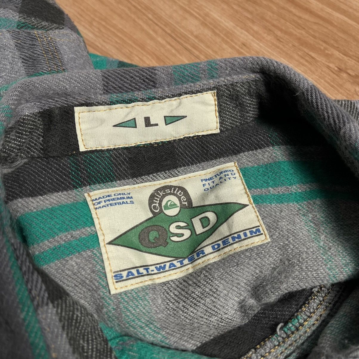 Quiksilver × Vintage 90s Vintage Flanel QUICK SILVER Made IN USA Size US L / EU 52-54 / 3 - 6 Thumbnail