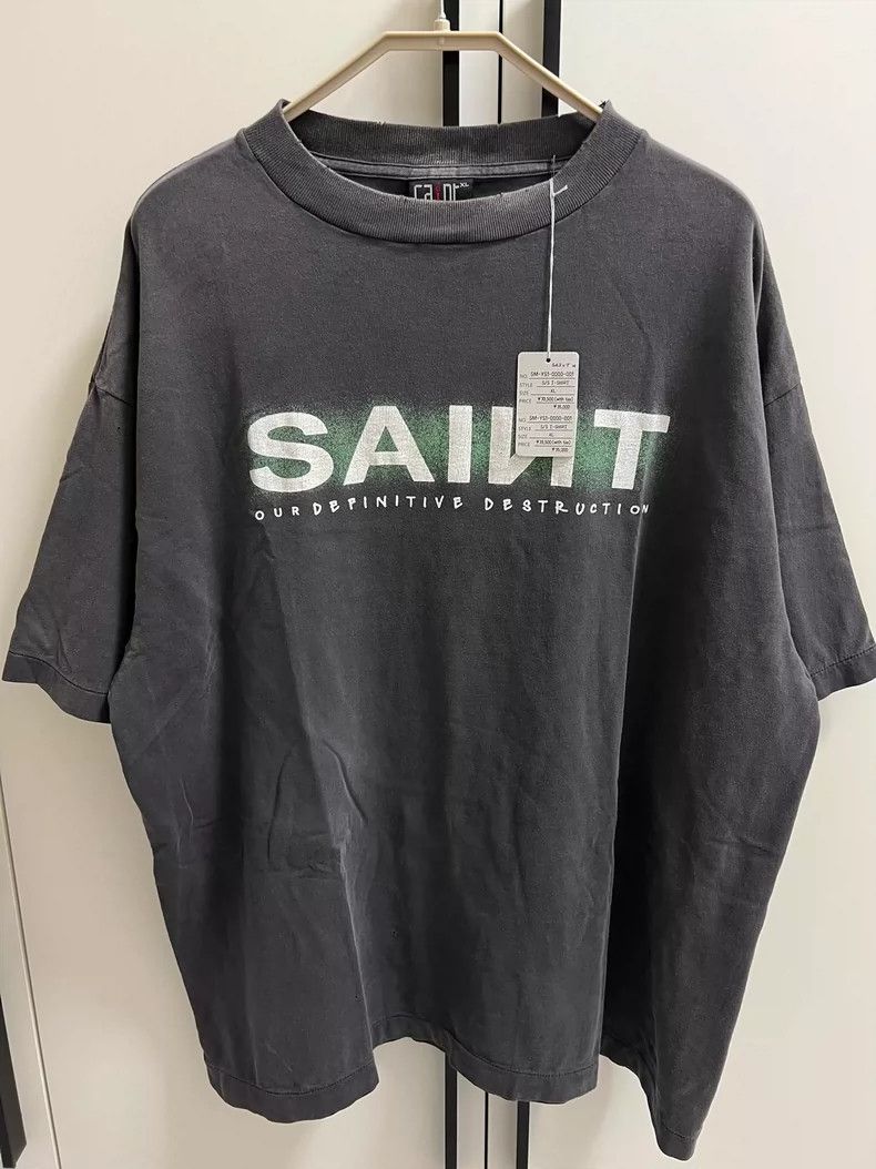 Saint Michael Saint Michael Letter printed short sleeved shirt Size US XL / EU 56 / 4 - 1 Thumbnail