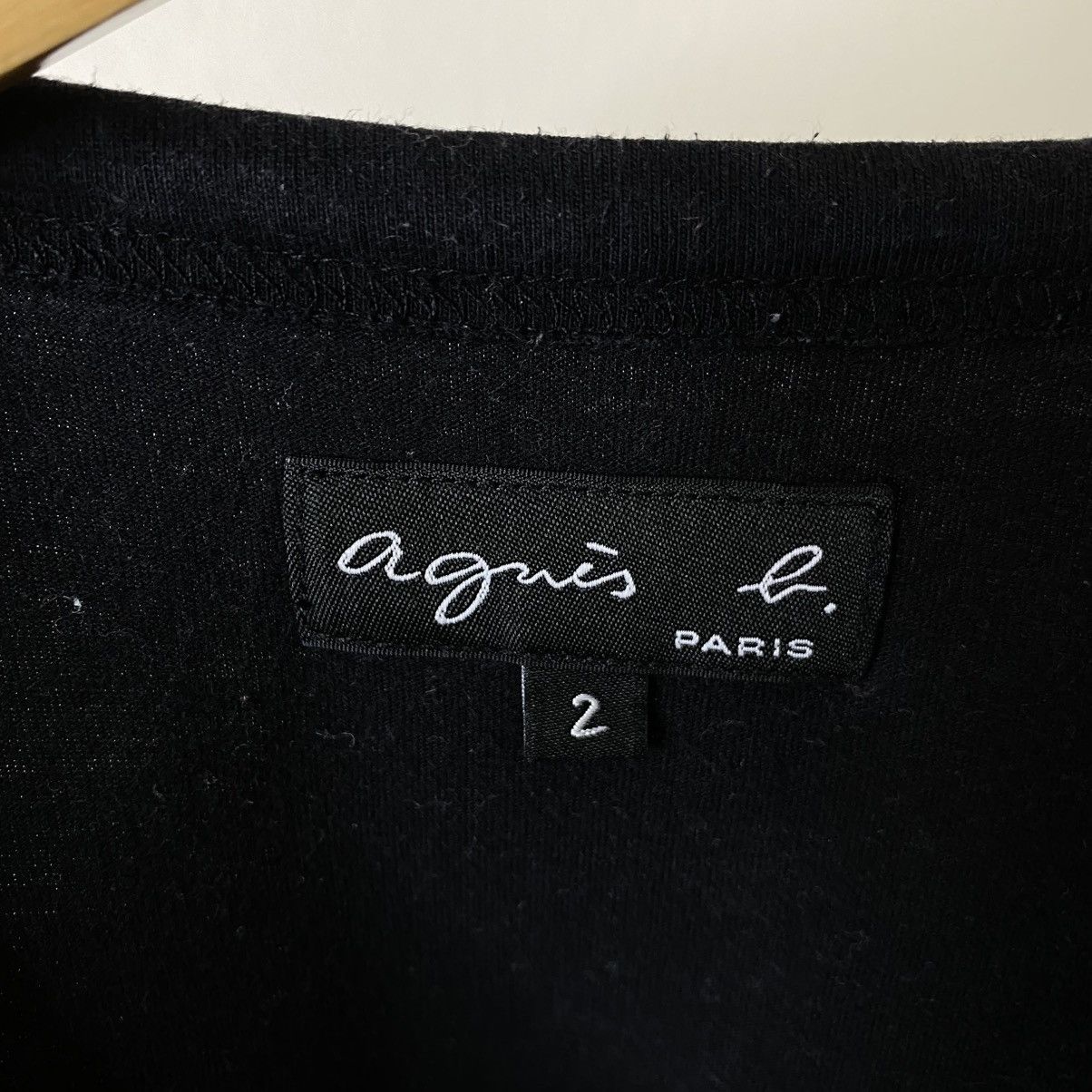 agnes b. OG Script Black Women T Shirt Size S / US 4 / IT 40 - 3 Thumbnail