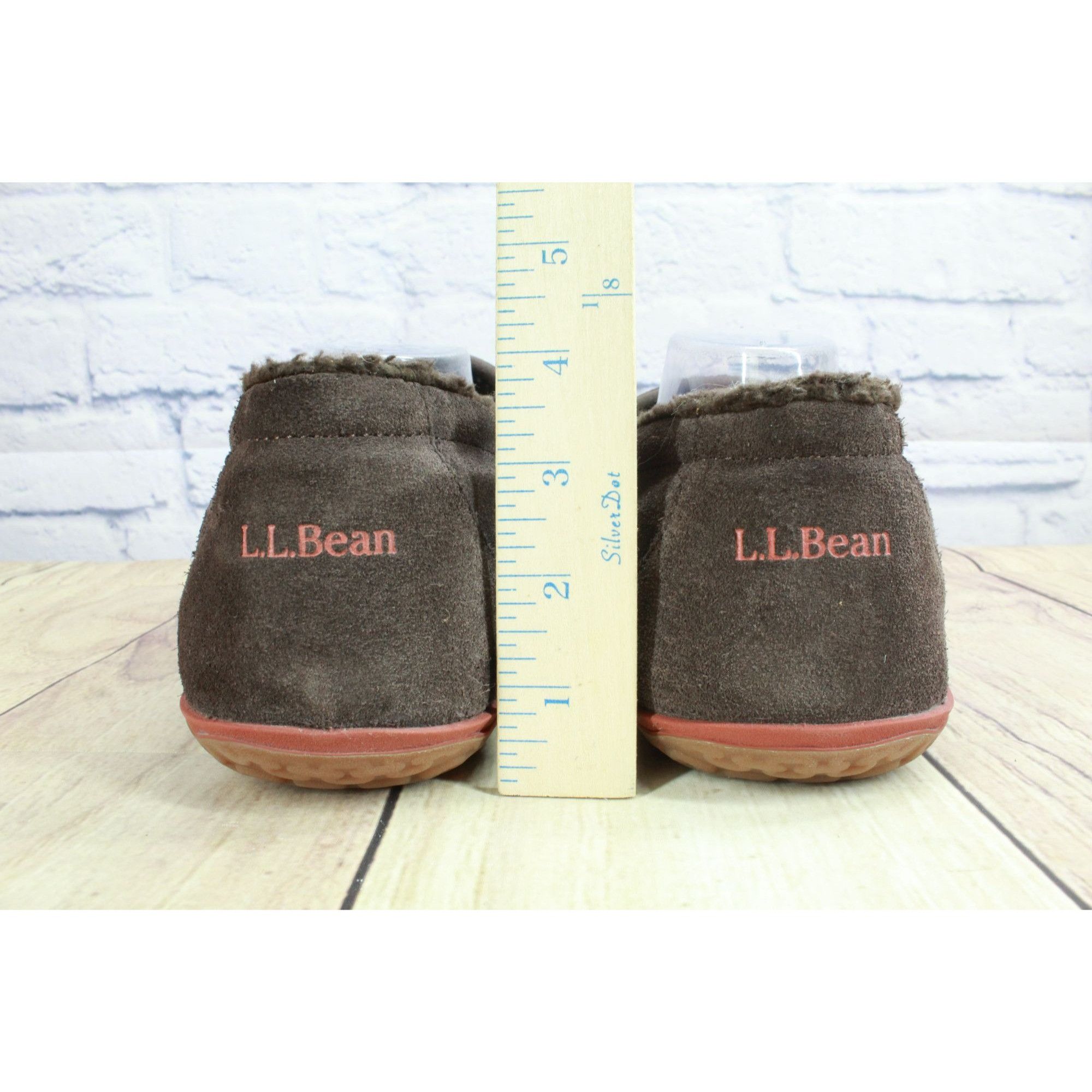 L.L. Bean LL Bean Dark Brown Suede Fleece Moc Slippers Men's Size 14 M Size US 14 / EU 47 - 6 Thumbnail