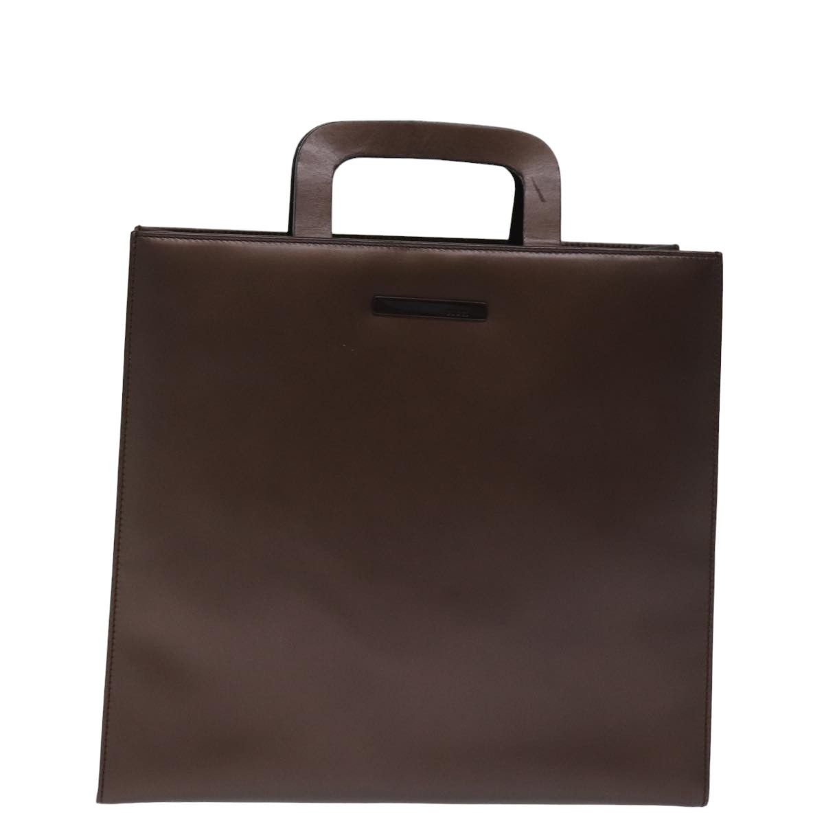 Gucci -- Brown Leather Handbag (Pre-Owned) Size ONE SIZE - 1 Thumbnail