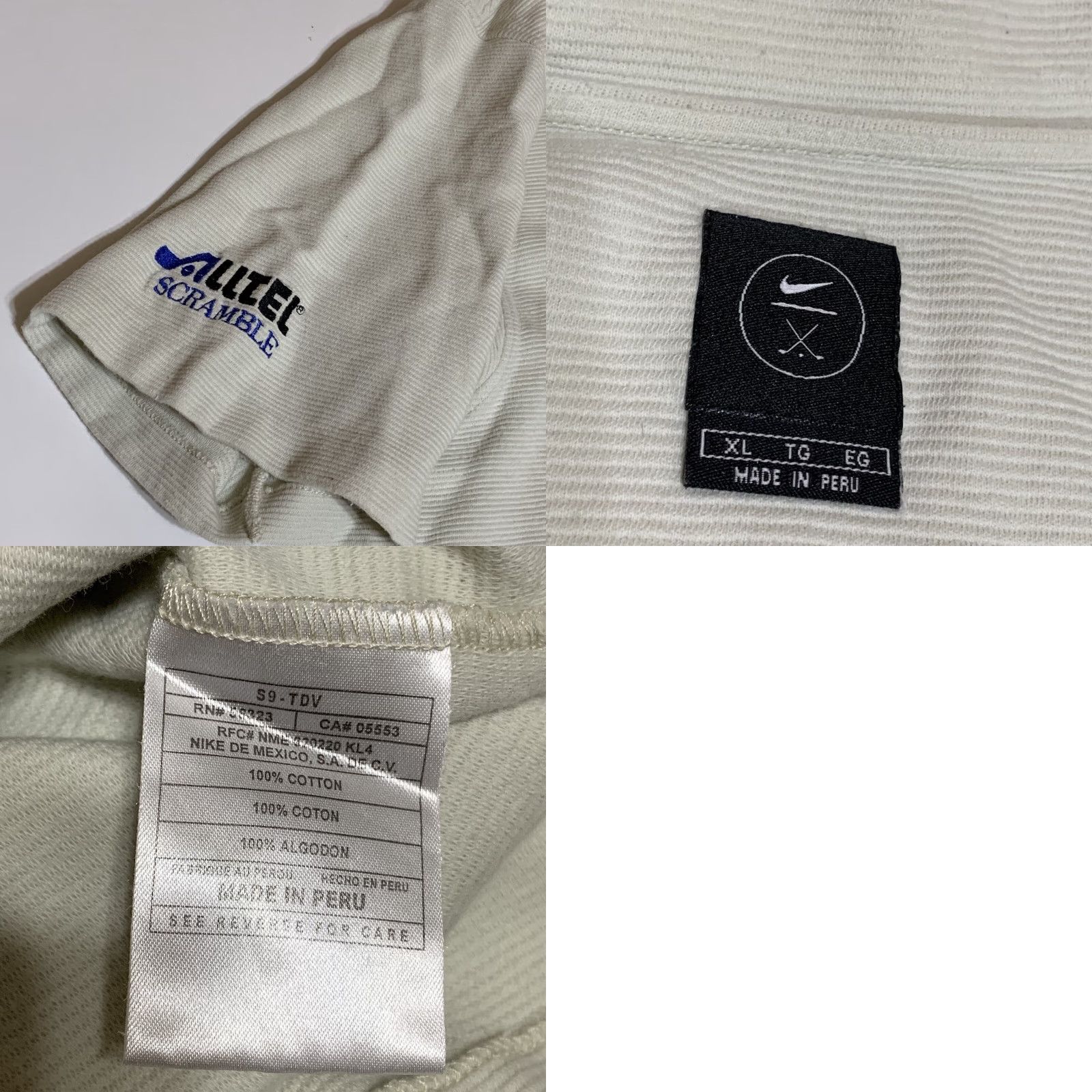 Nike VINTAGE Nike Golf Polo Shirt Mens XL 100% Cotton Steve Spurrier Alltel Scramble Ivory Size US XL / EU 56 / 4 - 8 Thumbnail