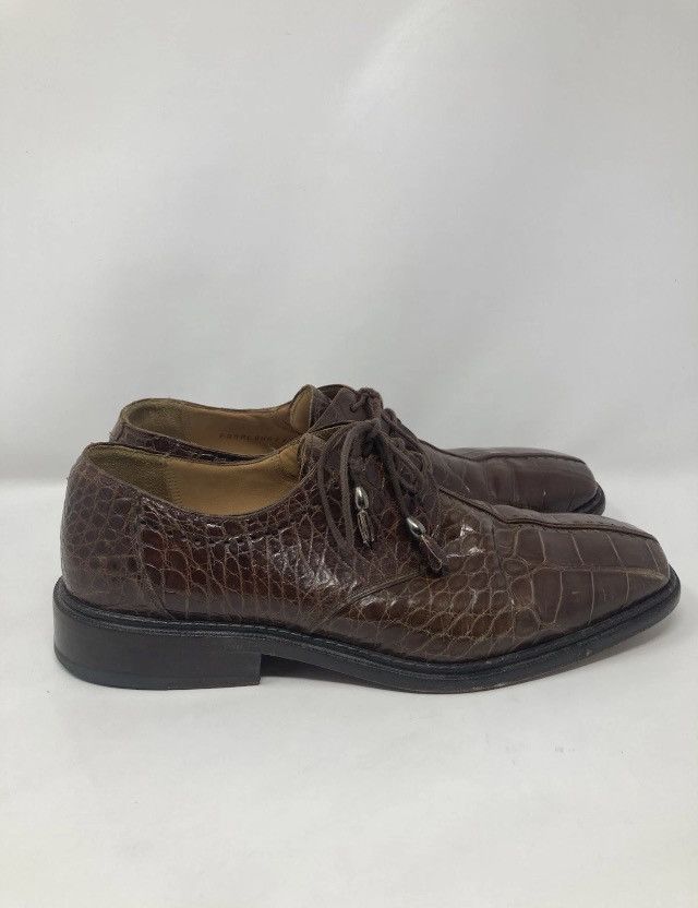 Mezlan Men's Mezlan Platinum Pamplona Alligator Oxford Sz 9.5 M Size US 9.5 / EU 42-43 - 1 Thumbnail