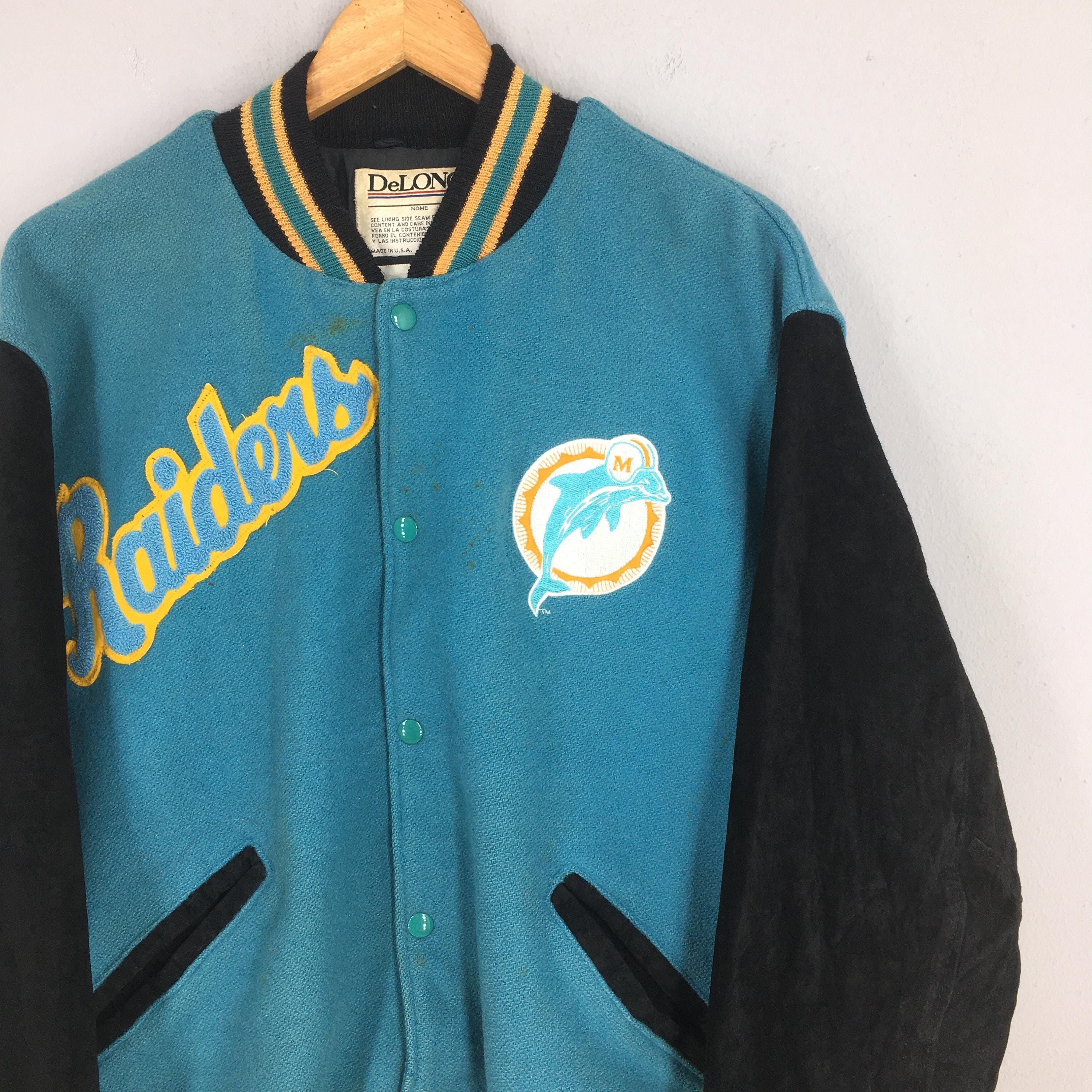 NFL Vintage 90s Miami Dolphins NFL Varsity Jacket XLarge Size US XL / EU 56 / 4 - 2 Thumbnail