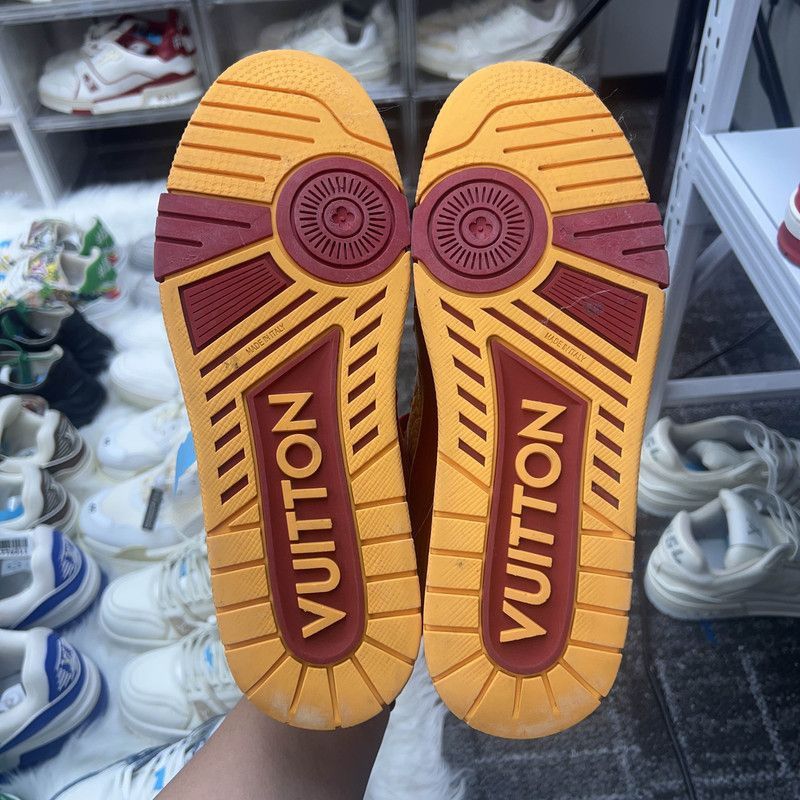 Louis Vuitton Louis Vuitton Trainer Red Yellow Sneakers -2508 Size US 9 / EU 42 - 4 Thumbnail