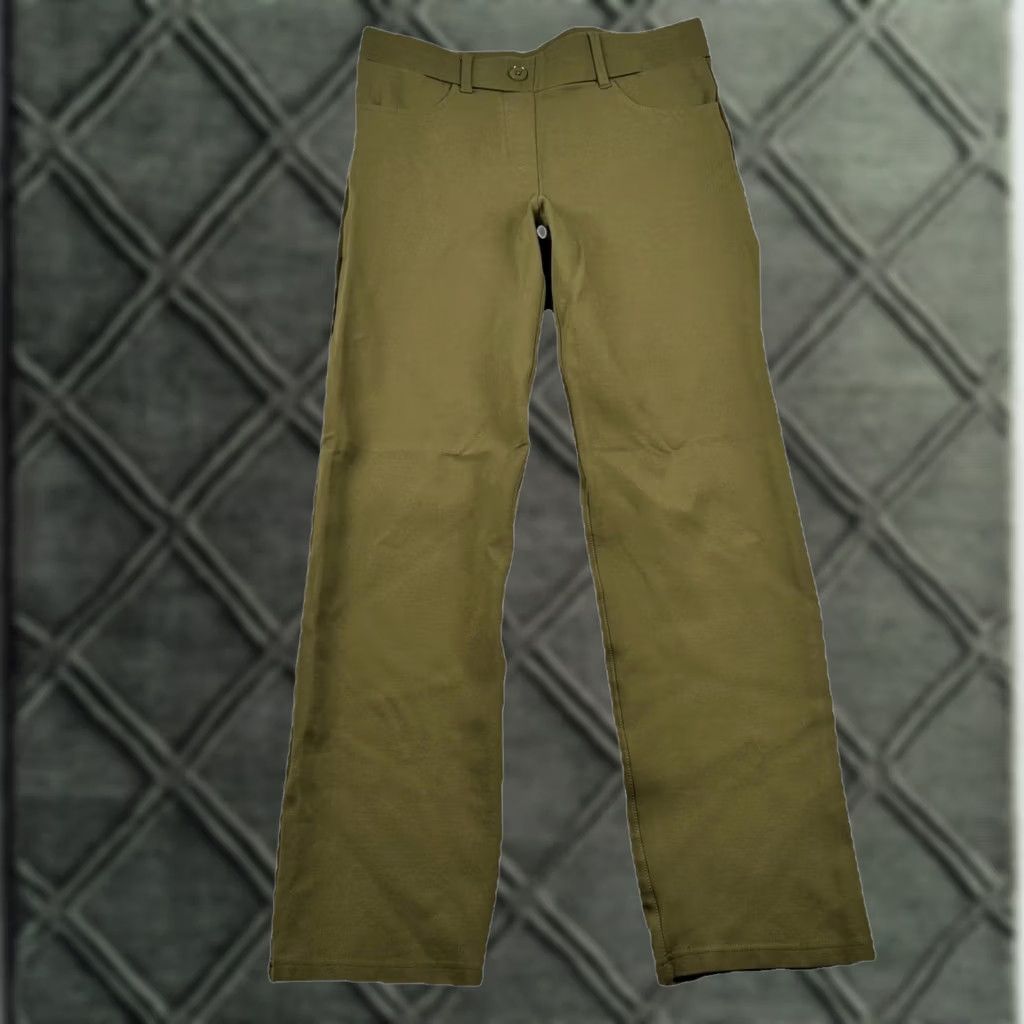 Olive Betabrand Pants Womens L Straight Ponte Olive Peridot Stretch Pockets Size 36" / US 14 / IT 50 - 1 Thumbnail