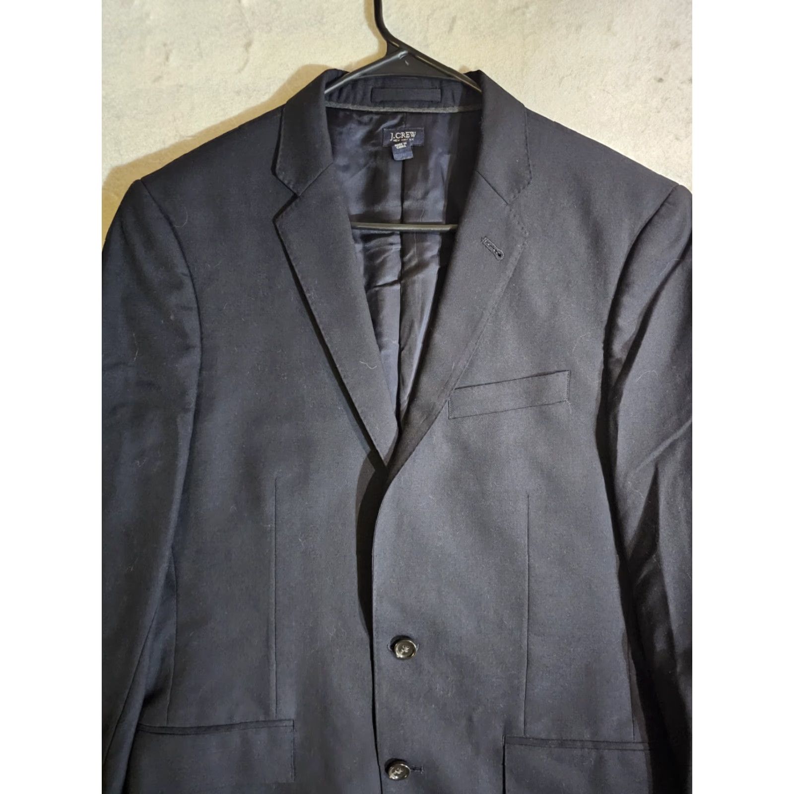 J.Crew J. Crew Classic Ludlow Blazer Super 120s By Loro Piana Suit Jacket Mens 38R Gray Two-Button Jacket Blazer Vintage? No 38 Regular Navy? Wait. Size 38R - 3 Thumbnail