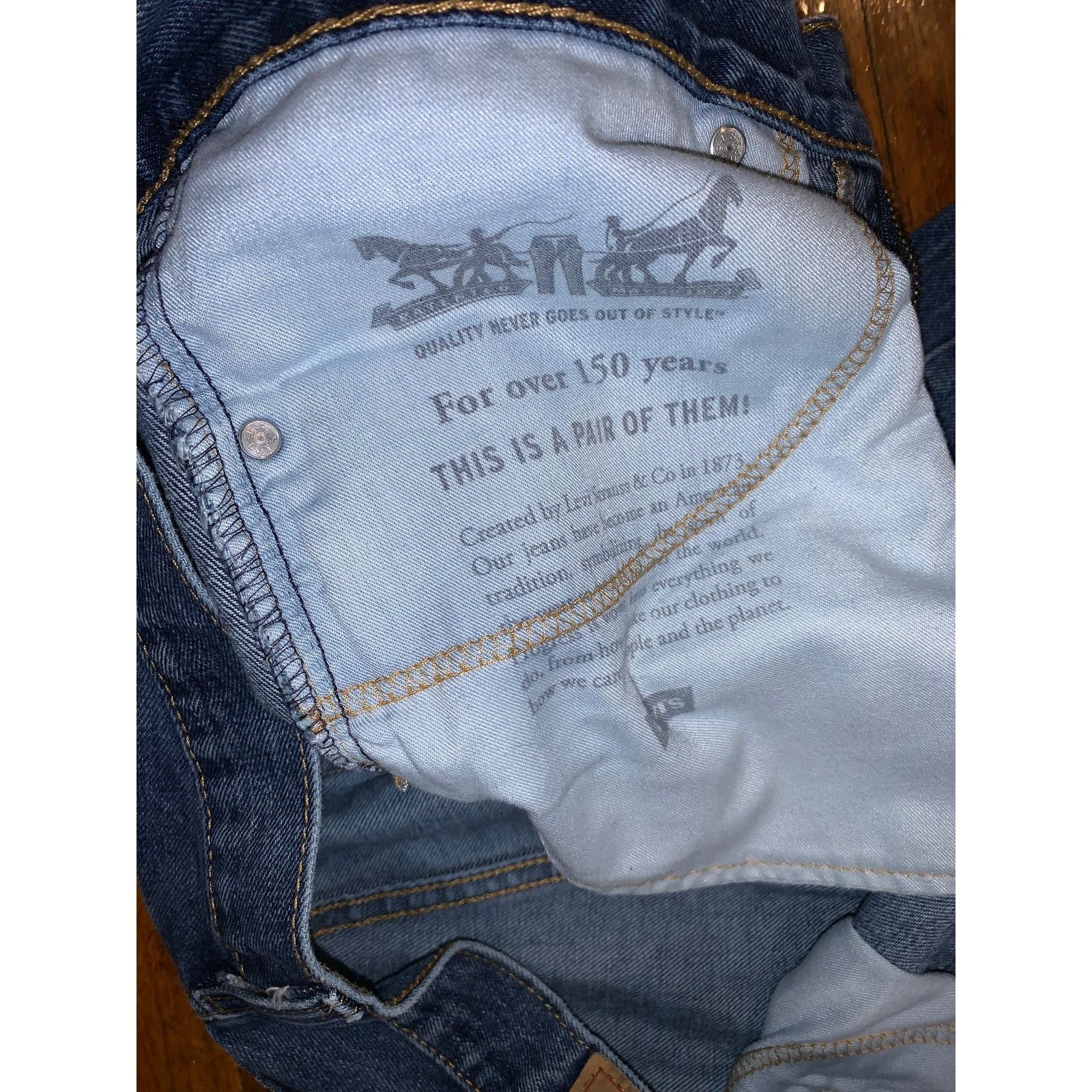 Levi's Levi’s 505 Straight Leg Jeans Mens 36x30 Small e Red Tab Size US 36 / EU 52 - 6 Thumbnail