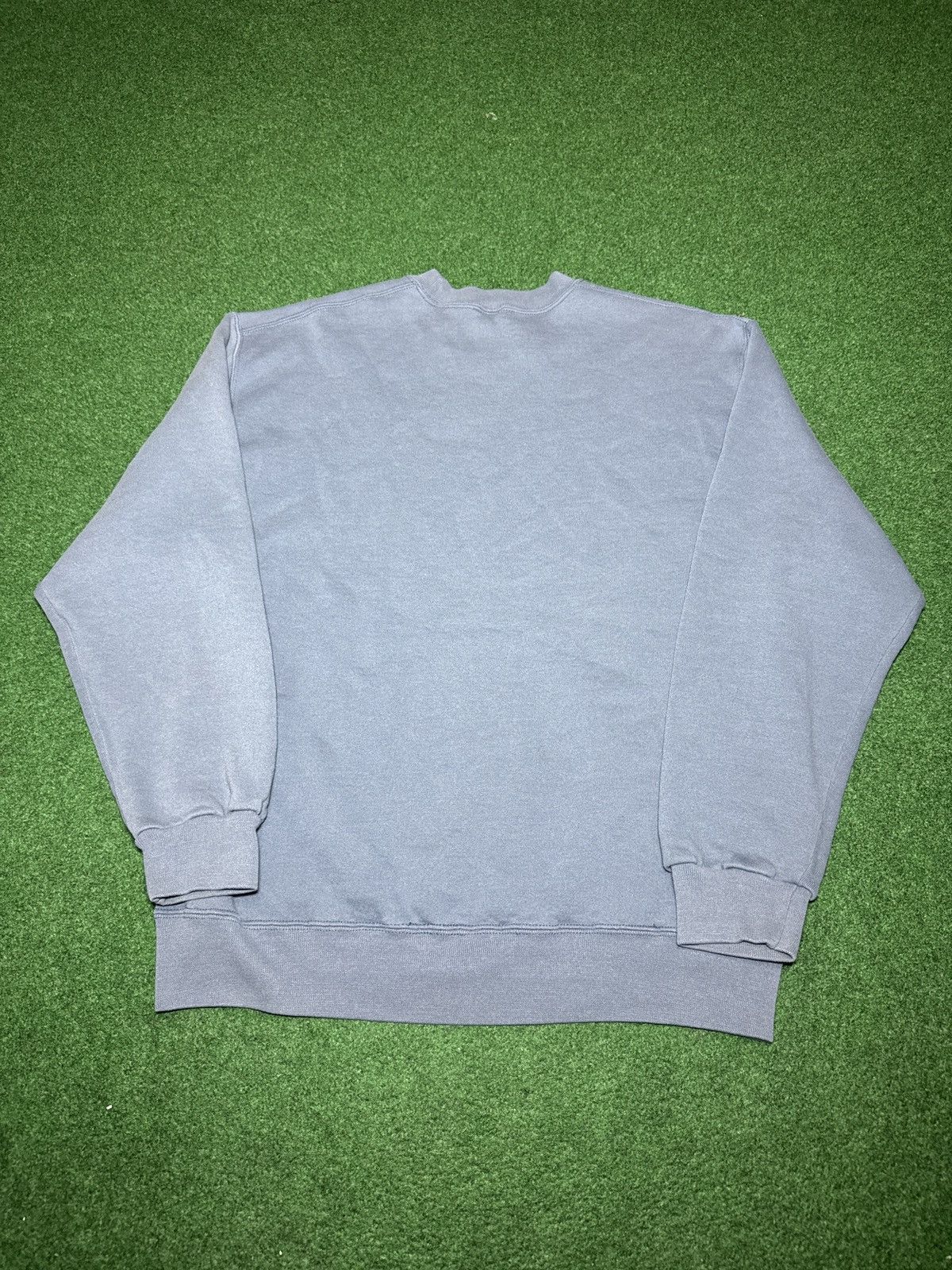 Russell Athletic Vintage 90s Russell Athletic Slate Blue Blank Lg Sweatshirt Size US L / EU 52-54 / 3 - 3 Thumbnail