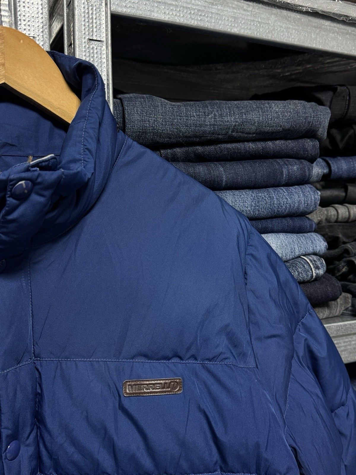 Merrell Merrell Down Puffer Outdoor Navy Blue Jacket Size US L / EU 52-54 / 3 - 3 Thumbnail
