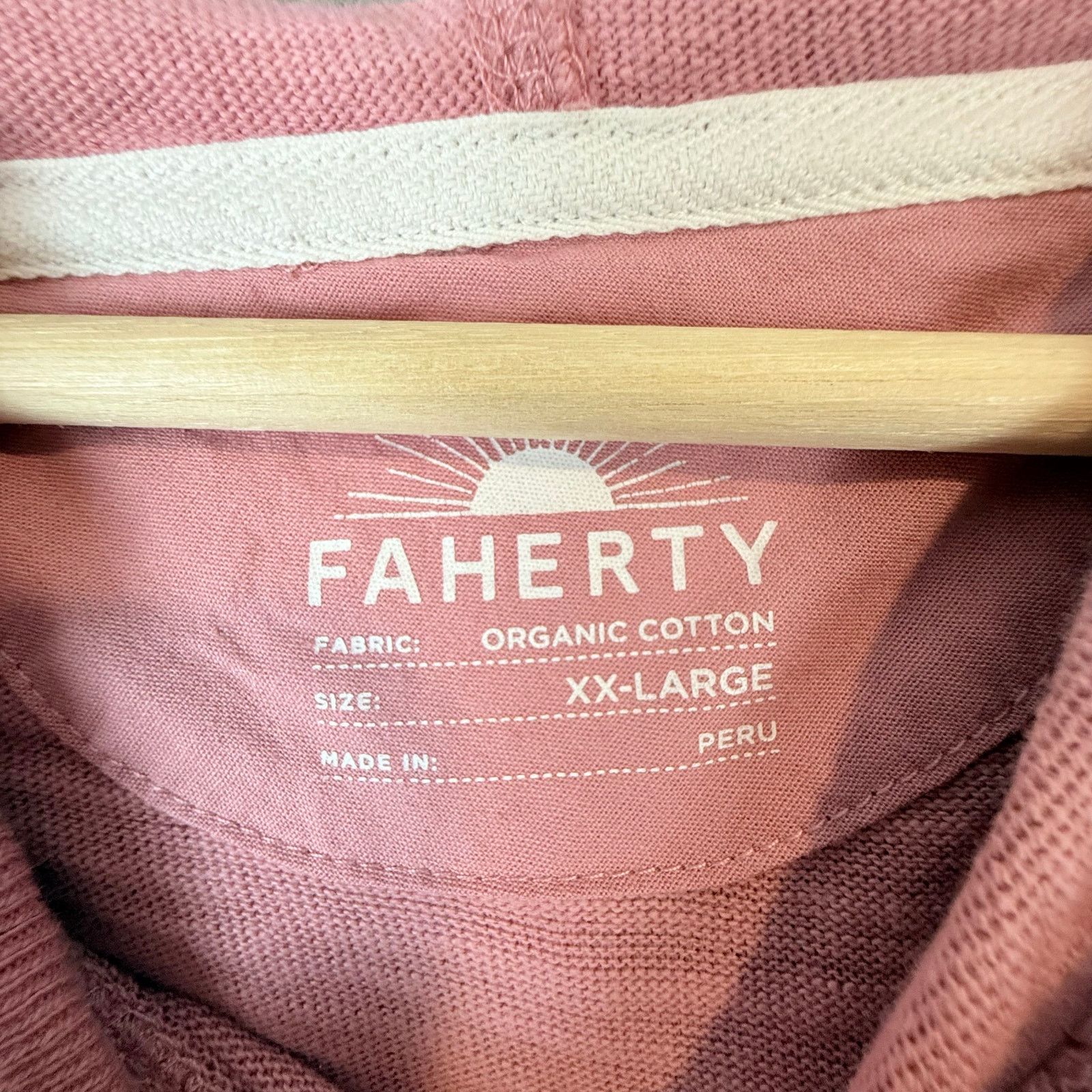 Faherty Faherty Men's Surf Stripe Slub Hoodie Shirt Pink Red XXL 2XL Size US XXL / EU 58 / 5 - 6 Thumbnail