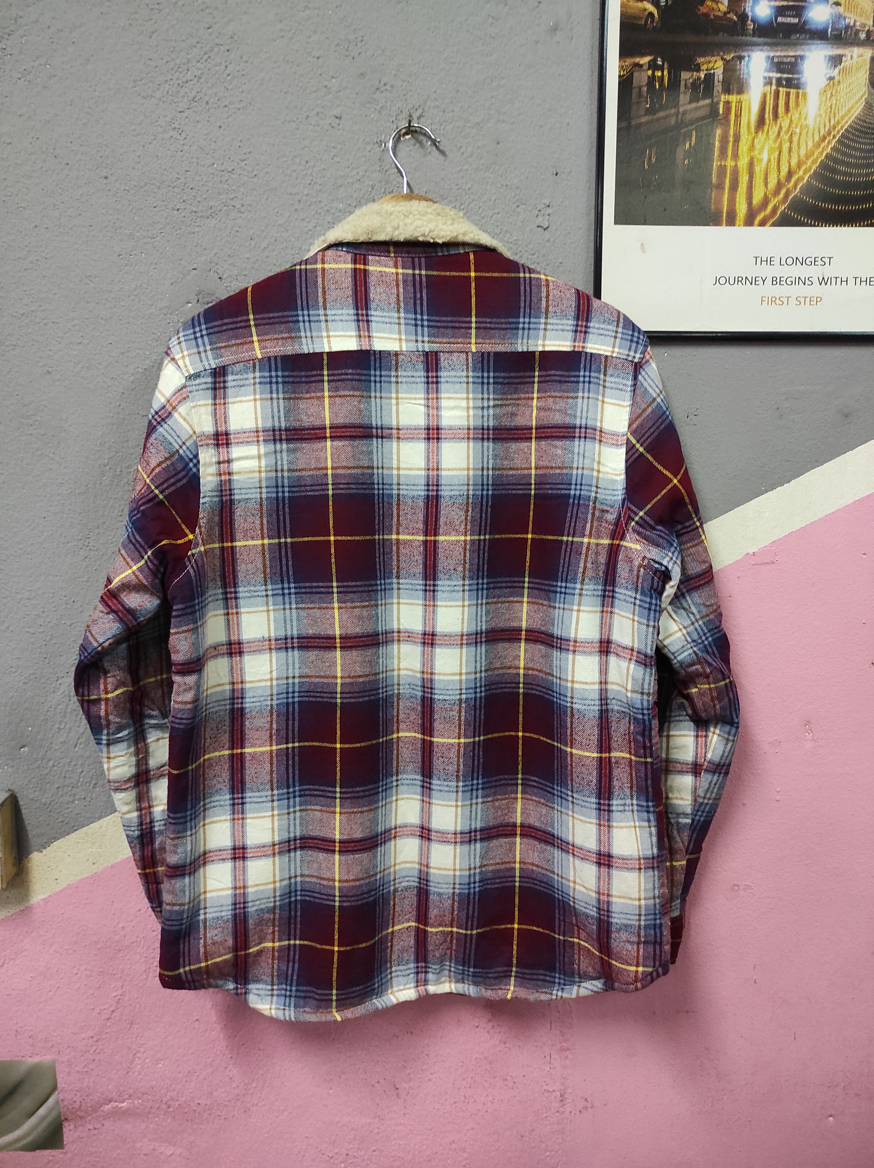 Japanese Brand × Old Navy OLD NAVY PLAID DOUBLE POCKET LINING SHERPA JACKET SHIRT Size US S / EU 44-46 / 1 - 7 Thumbnail