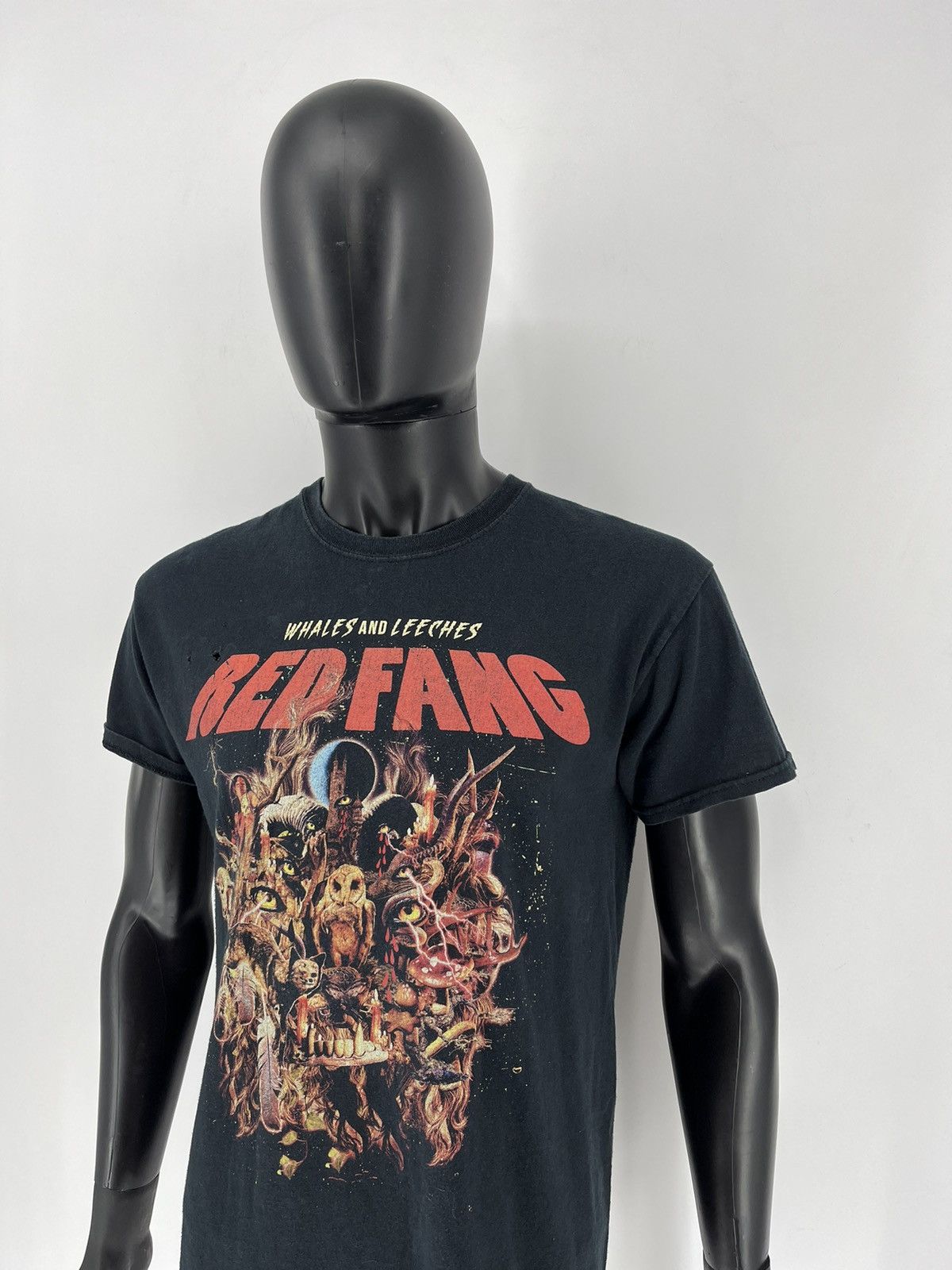 Band Tees × Vintage Vintage Y2K RED FANG CREEPY FACE ABSTRACT ANGRY HORROR BONES Size US M / EU 48-50 / 2 - 4 Thumbnail