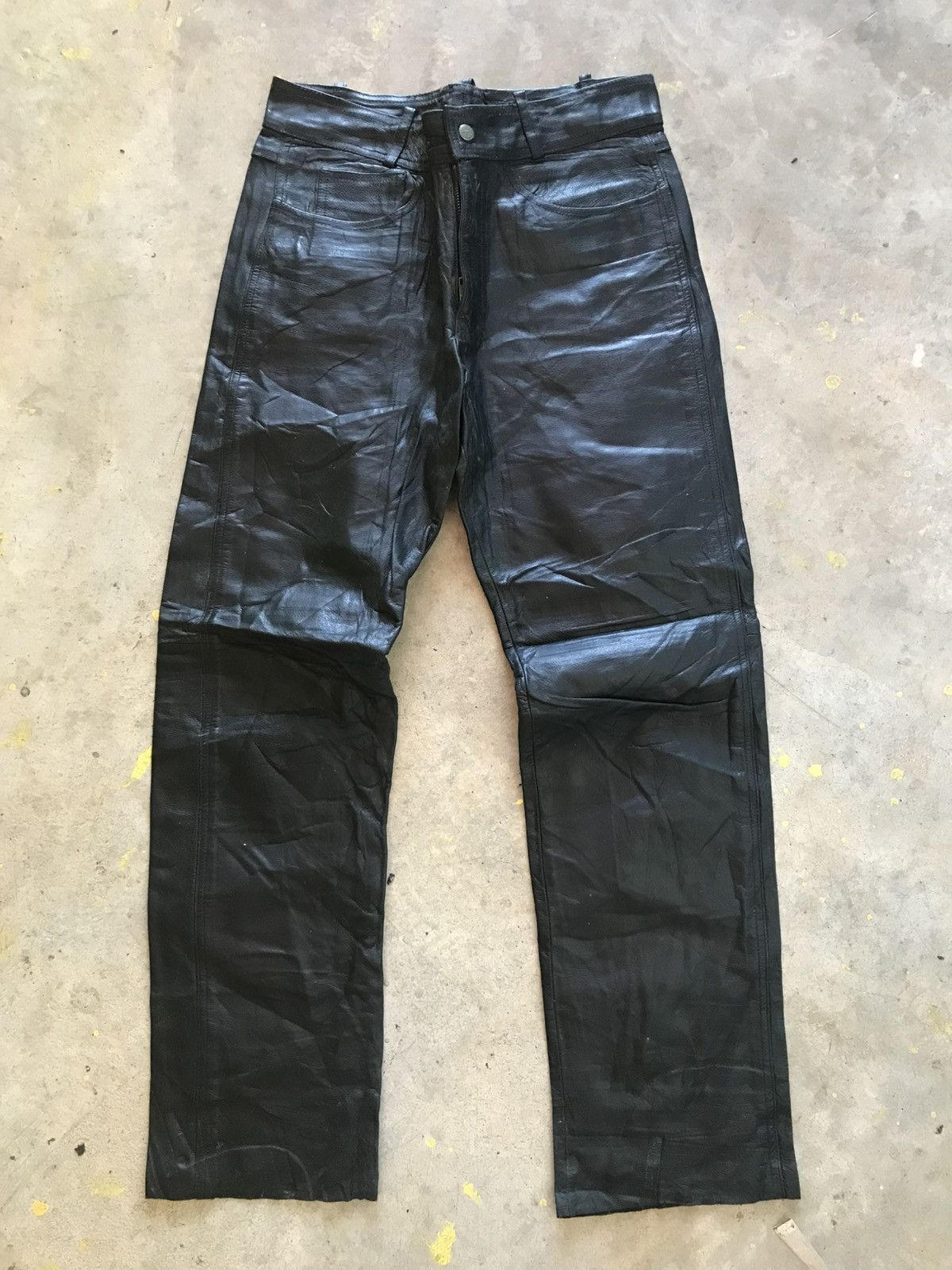 Harley Davidson Black Leather Harley Davison Pants Leather Biker Size US 30 / EU 46 - 1 Thumbnail