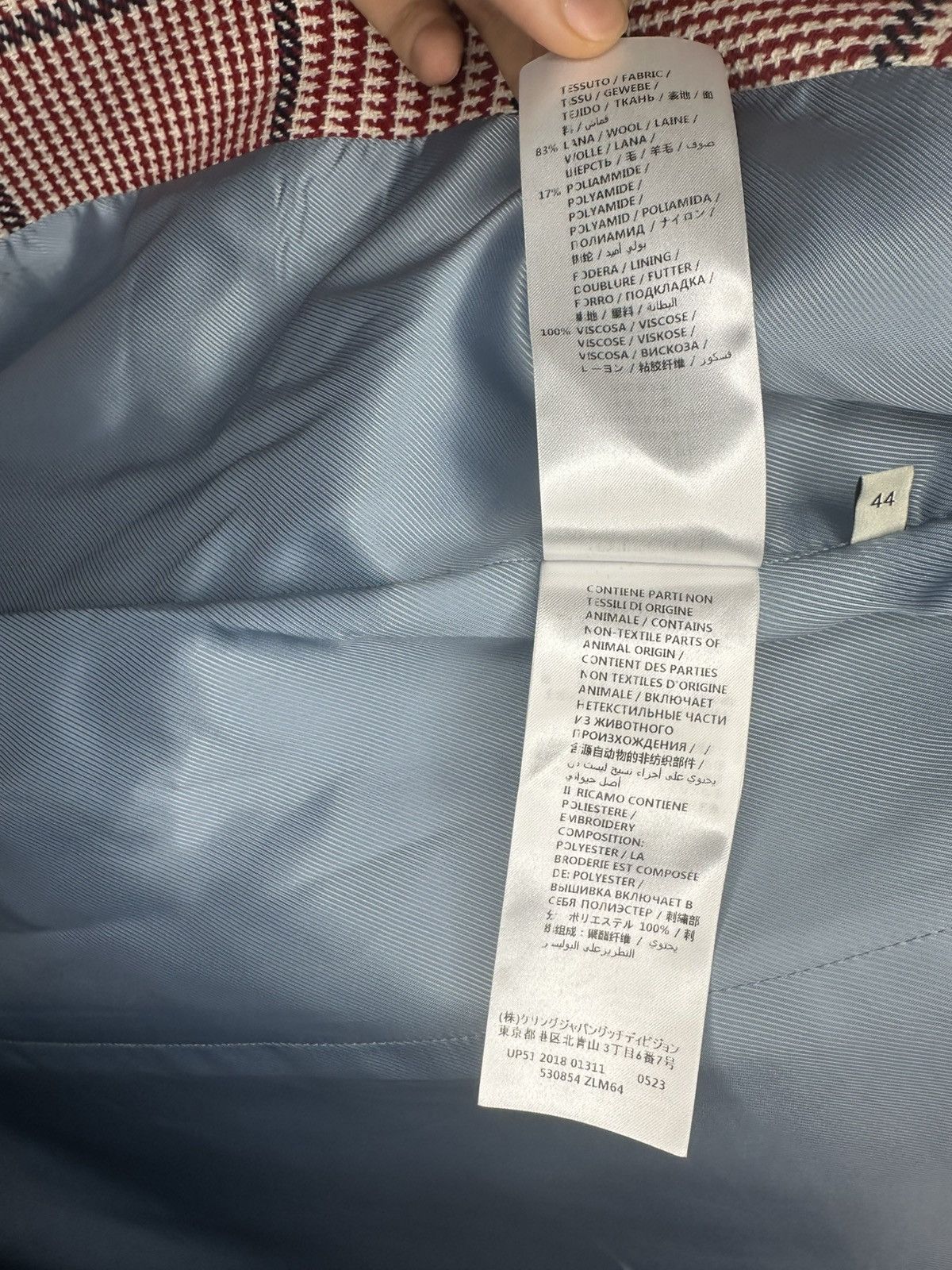 Gucci Gucci Wool Plaid Blazer Size 44R - 9 Thumbnail