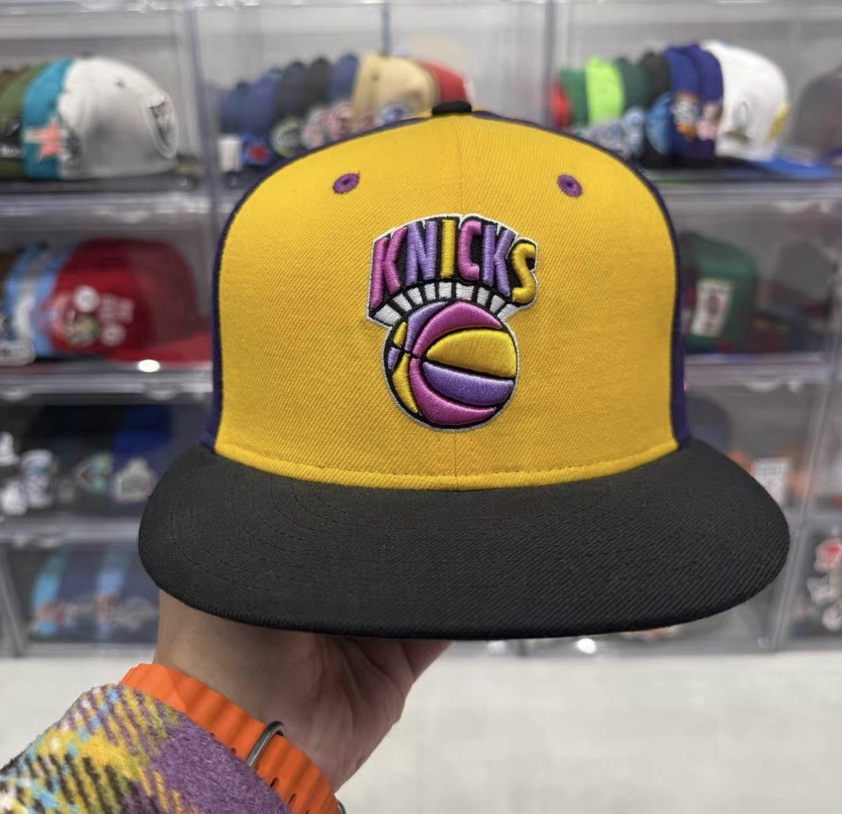 New Era New Era NBA New York Knicks Block Flat Brim Baseball Cap J32 Size ONE SIZE - 1 Thumbnail