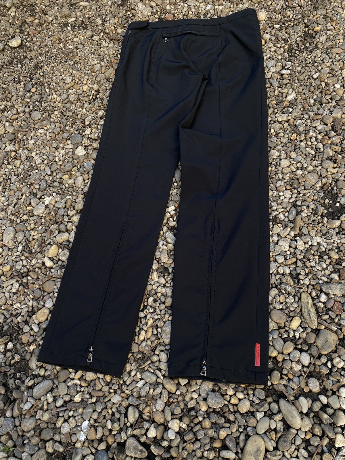Prada Vintage Prada Back Pocket Nylon Red Tab Flared Pants Size 30" / US 8 / IT 44 - 6 Thumbnail