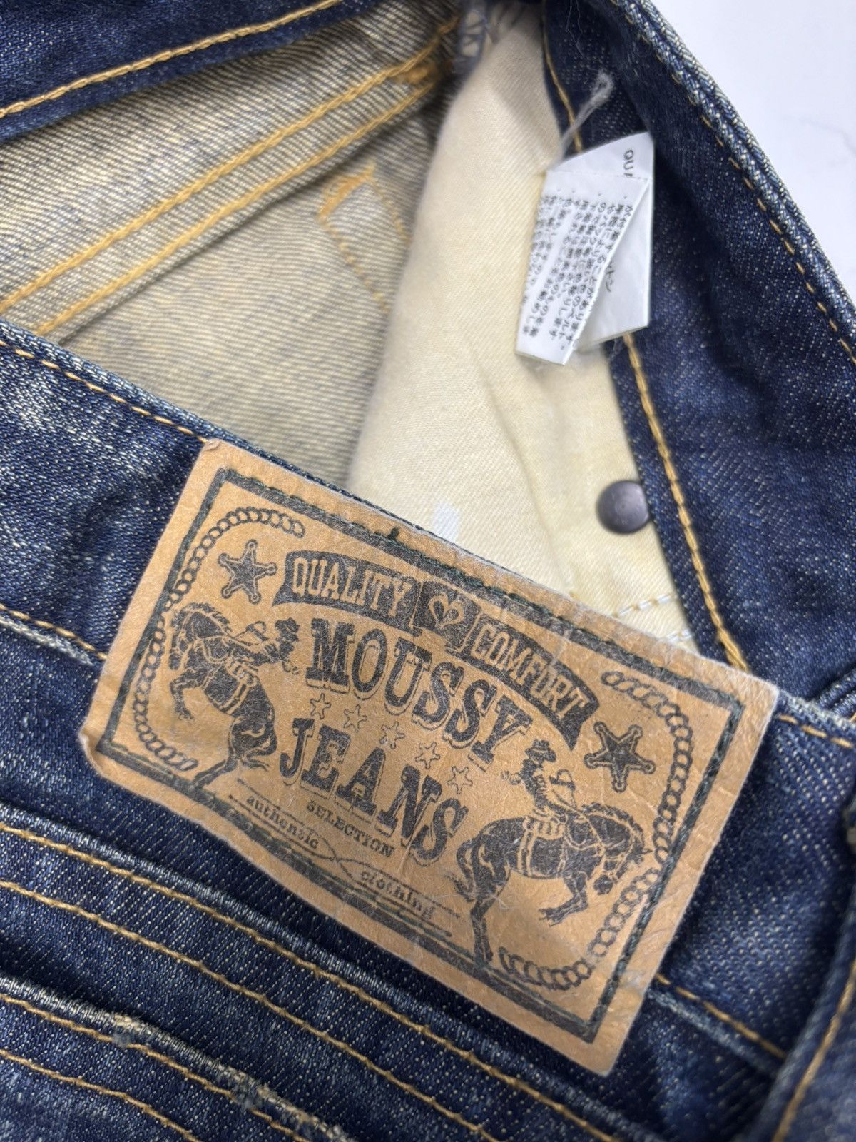 Le Grande Bleu (L.G.B.) MOUSSY JAPAN FLARED JEANS MUD WASH LOW RISE BOOTCUT JEANS Size US 28 / EU 44 - 12 Thumbnail