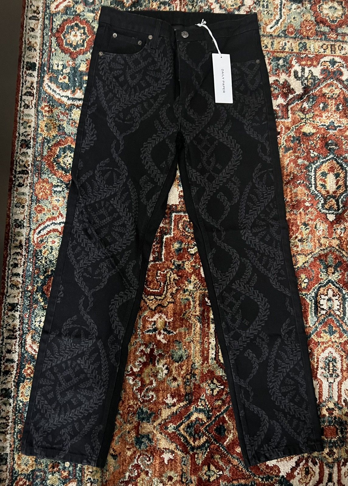 Daily Paper Daily Paper Black Jeans Braids Pants Size US 30 / EU 46 - 3 Thumbnail