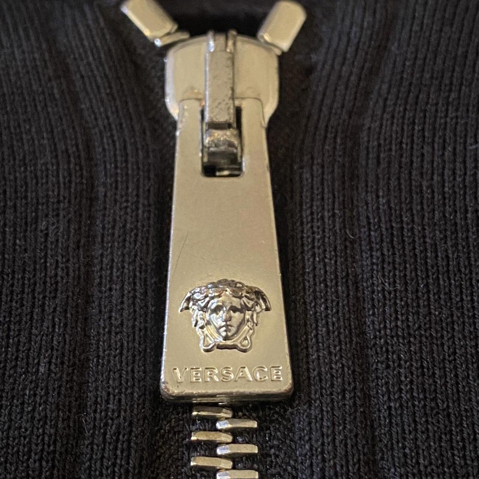 Versace Versace Men's Black Hoodie Sweatshirt with Logo and Pattern Size US M / EU 48-50 / 2 - 6 Thumbnail