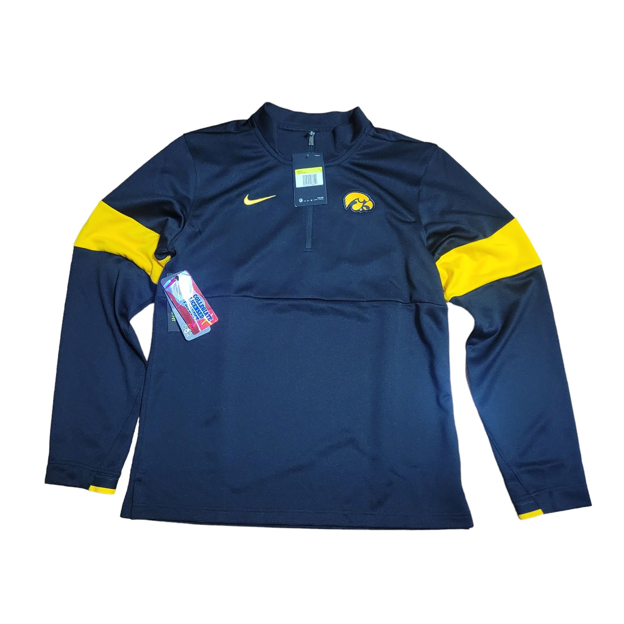 Nike Nike Iowa Hawkeyes Black Gold Dri 1/4 Zip Football Shirt S Size US S / EU 44-46 / 1 - 2 Thumbnail