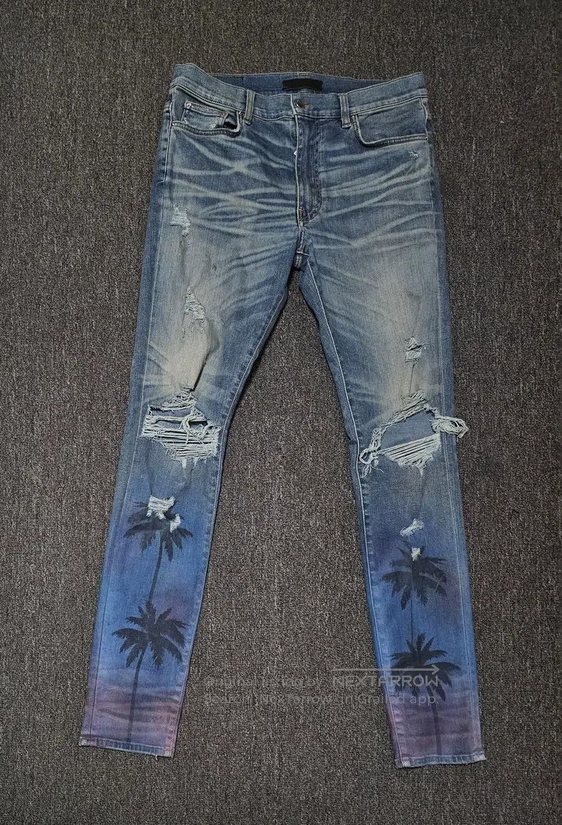 Amiri Amiri Palm Tree Denim Jeans Size US 34 / EU 50 - 1 Thumbnail
