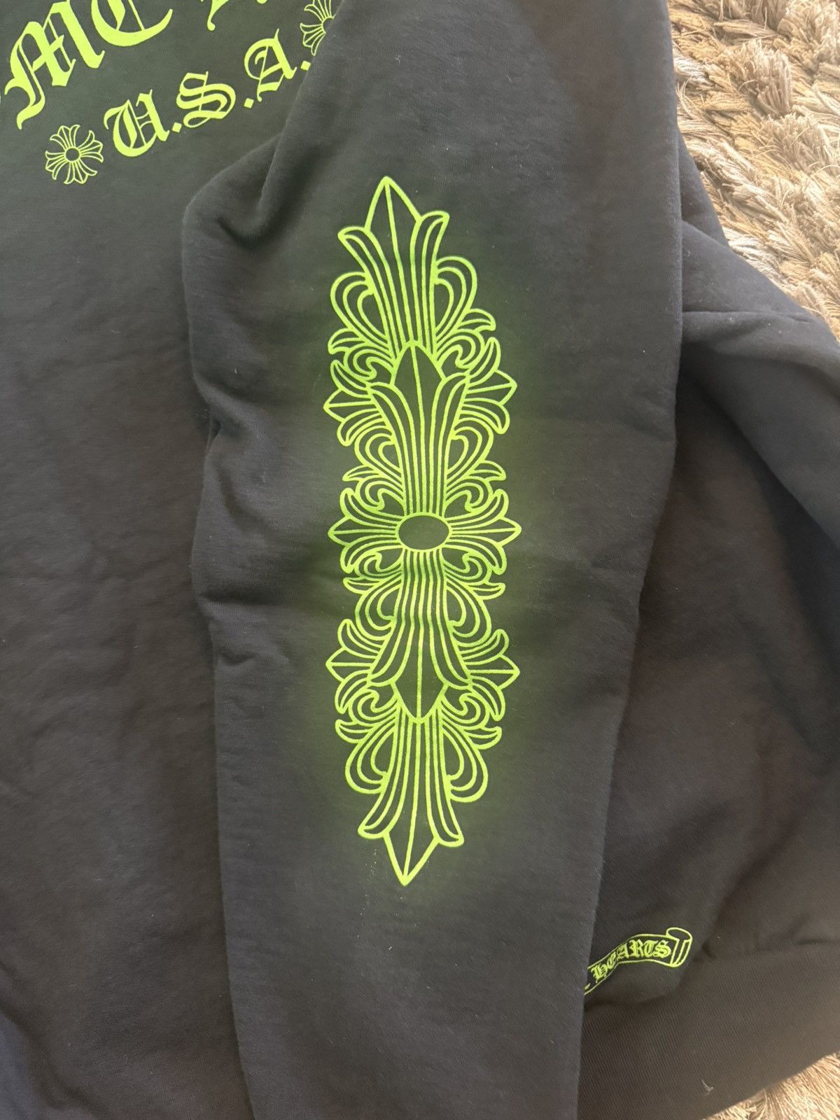 Chrome Hearts Chrome Hearts Neon Green Horseshoe Hoodie – Rare Piece Size US XL / EU 56 / 4 - 3 Thumbnail
