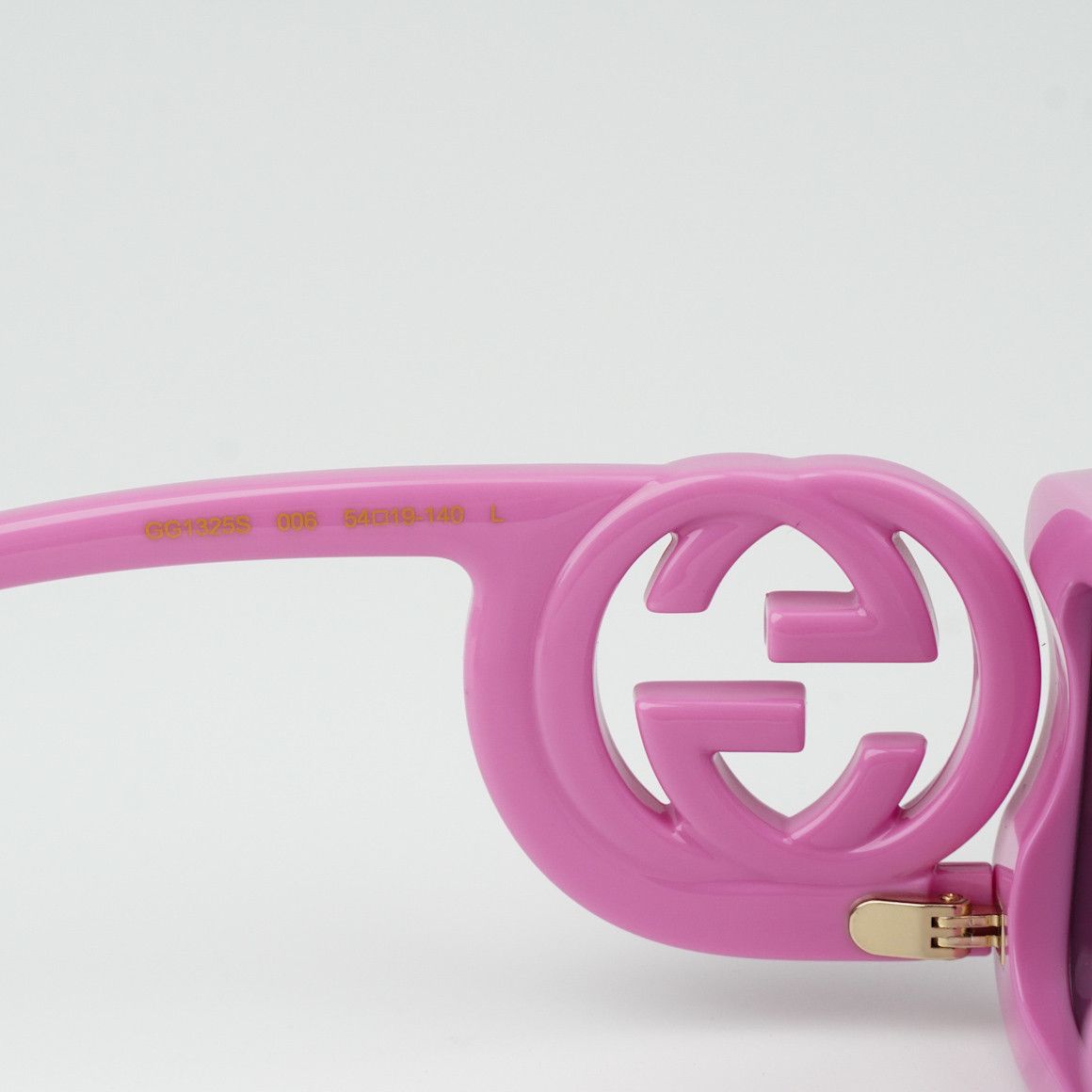 Gucci NEW Gucci GG1325S 006 Pink Grey Rectangle Unisex Sunglasses Size ONE SIZE - 7 Thumbnail