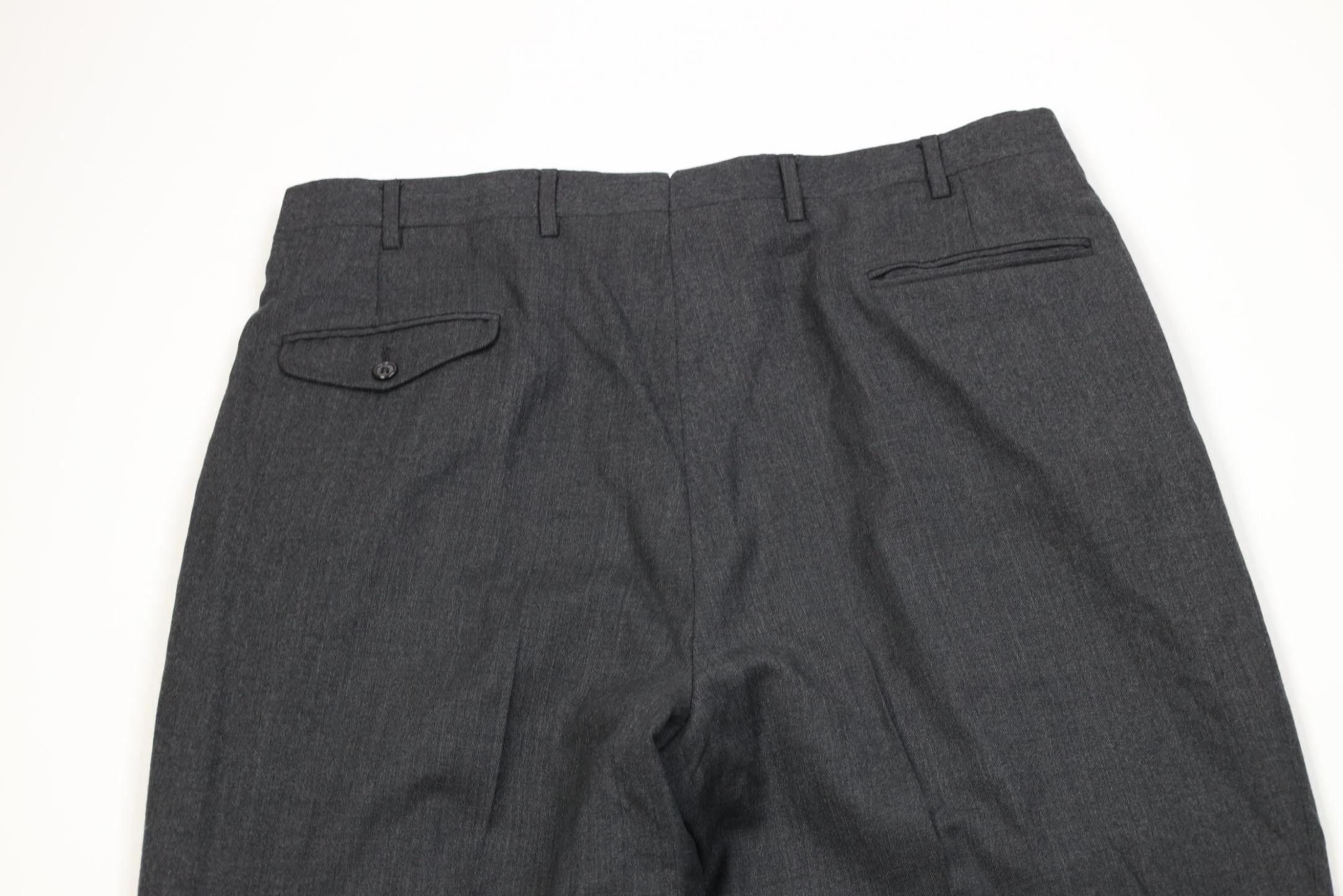 Jos. A. Bank Vintage 90s Jos A Bank Wide Leg Chino Pants Charcoal USA Size US 36 / EU 52 - 11 Thumbnail
