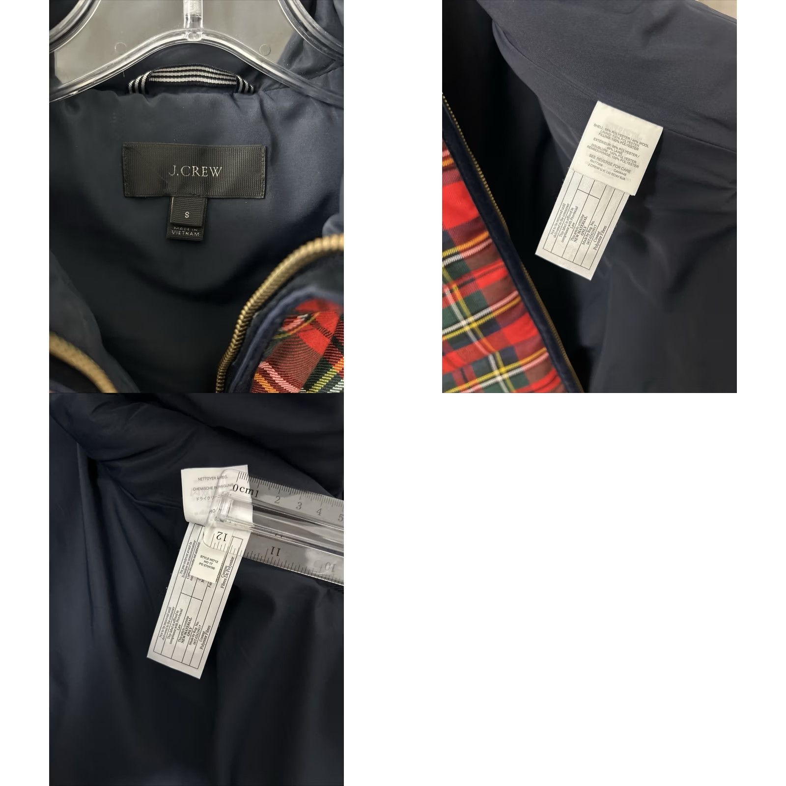 J.Crew VINTAGE J Crew Mountain Puffer Vest Womens Small Red Tartan Plaid Wool Blend H2712 Size S / US 4 / IT 40 - 9 Thumbnail