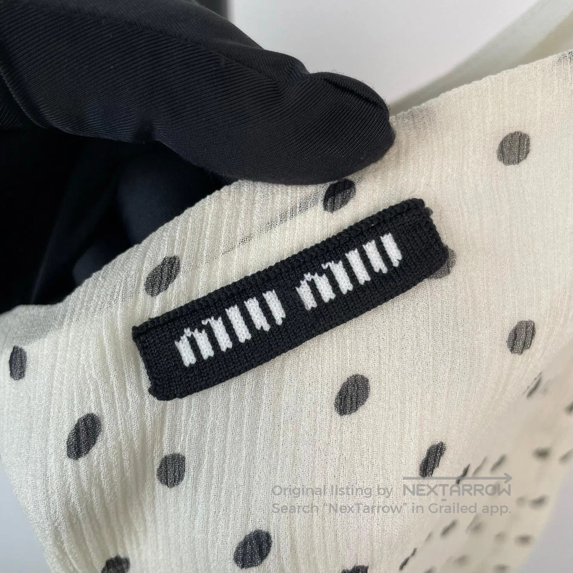 Miu Miu Miumiu Silk Polka Dot Skirt. Size 37" - 4 Thumbnail