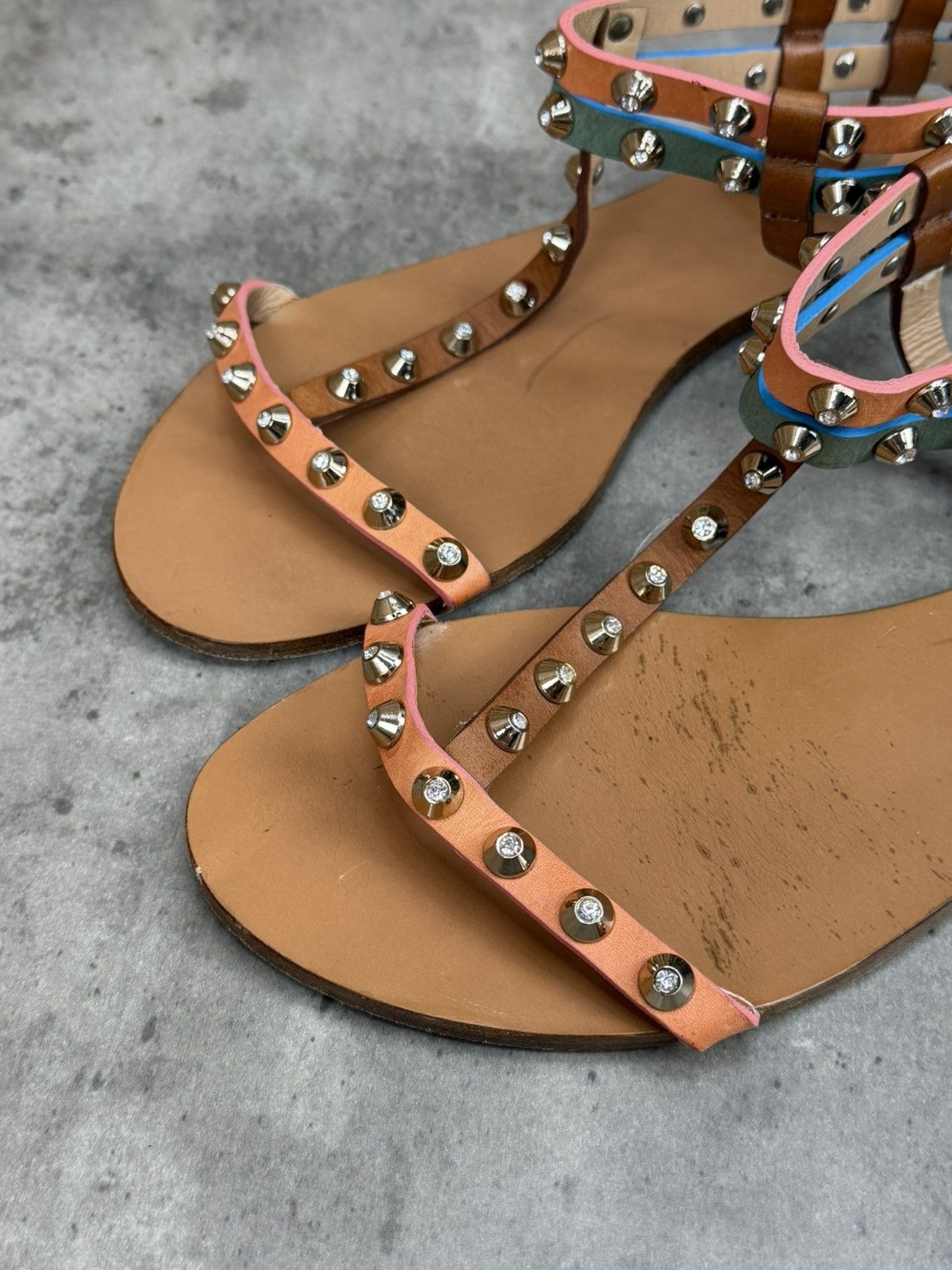 Dsquared2 Dsquared2 Studded Gladiator Leather Sandals EU 40 Size US 10 / IT 40 - 7 Thumbnail
