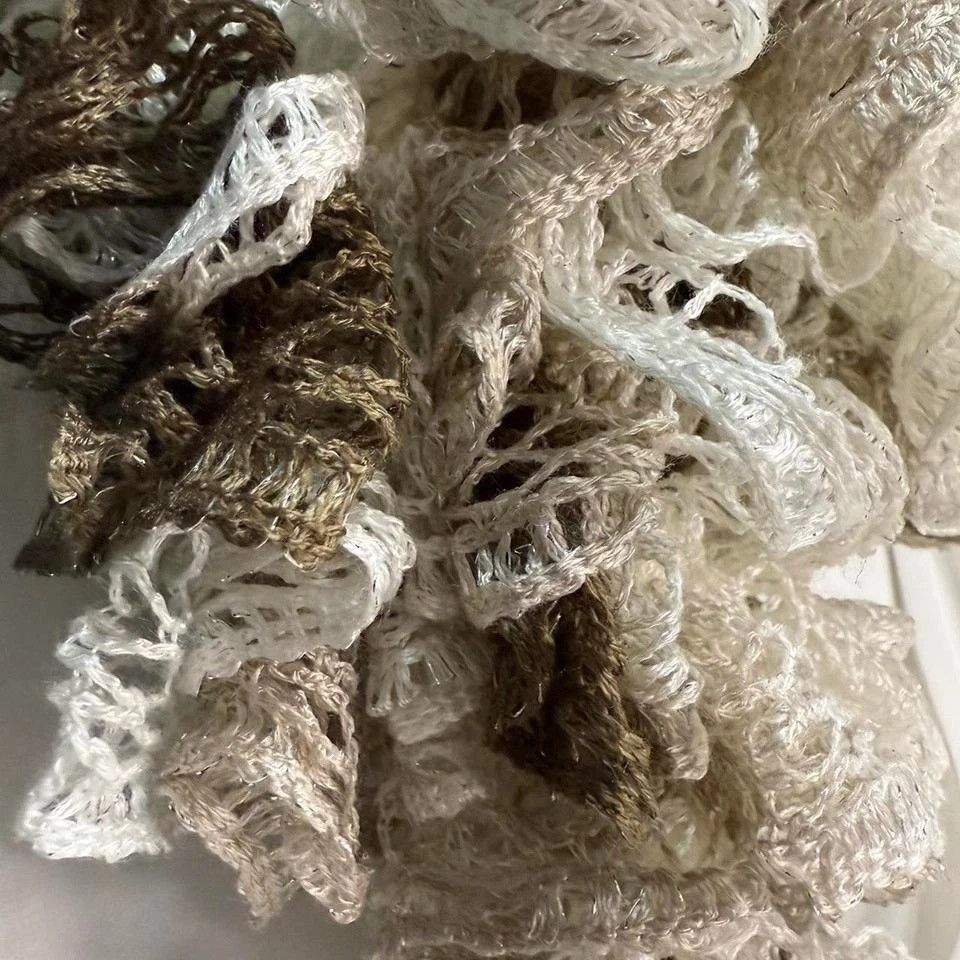 Other Handmade Ruffle Lace Scarf — 56" — Soft, Lightweight & Floun Size ONE SIZE - 2 Thumbnail